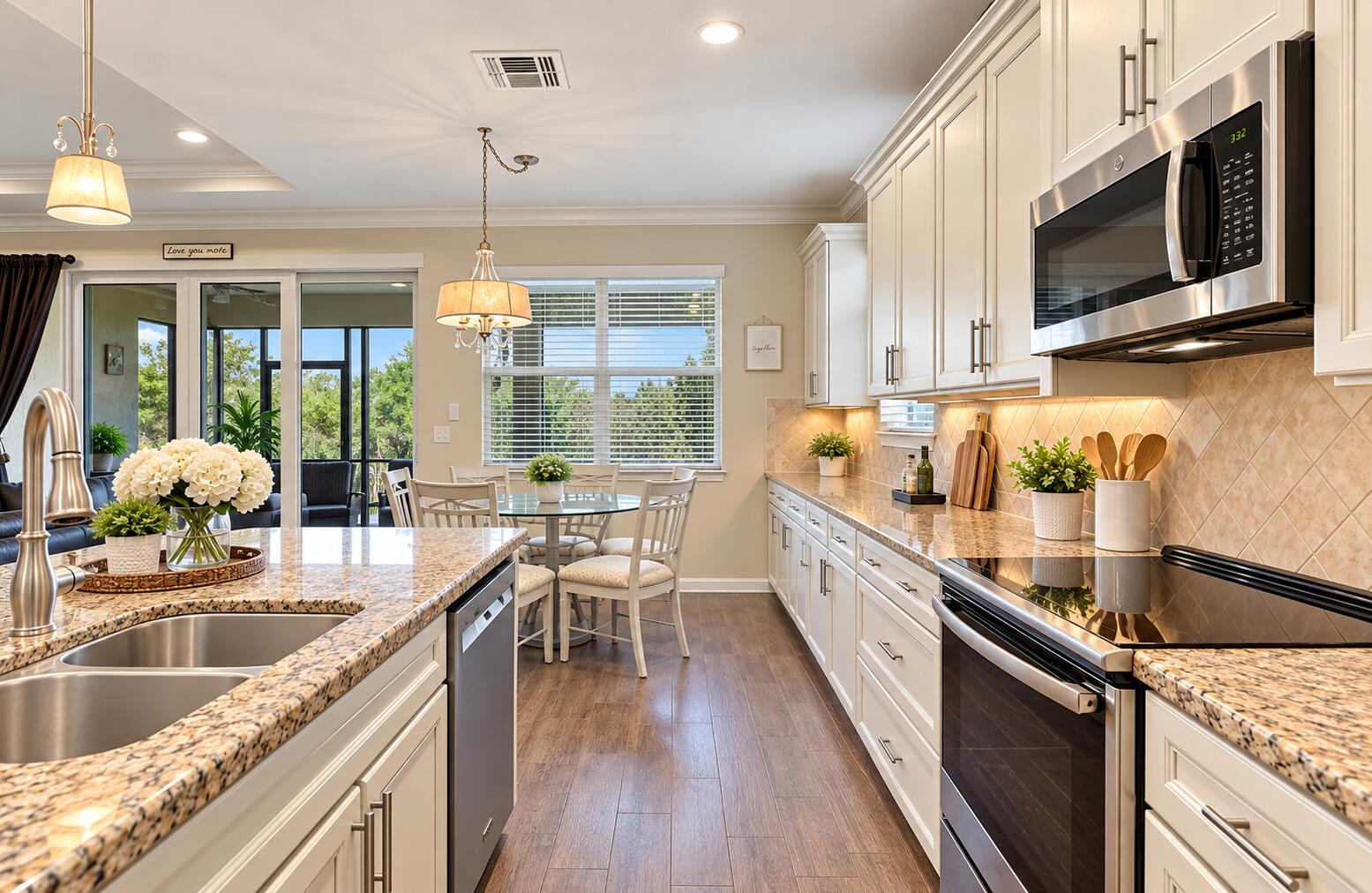 Bright Modern Kitchen and Dining Nook