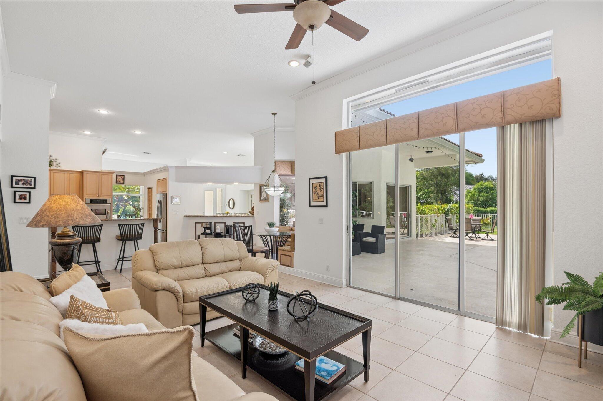 Great room with views to back patio