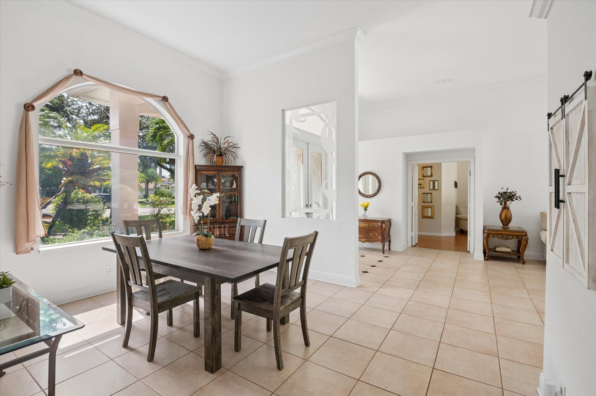 Dining room in front of house