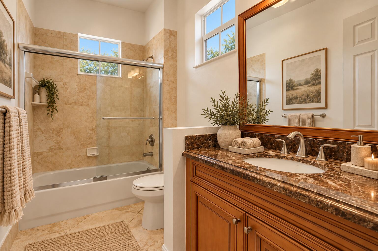 Warm Neutral Spa Bathroom