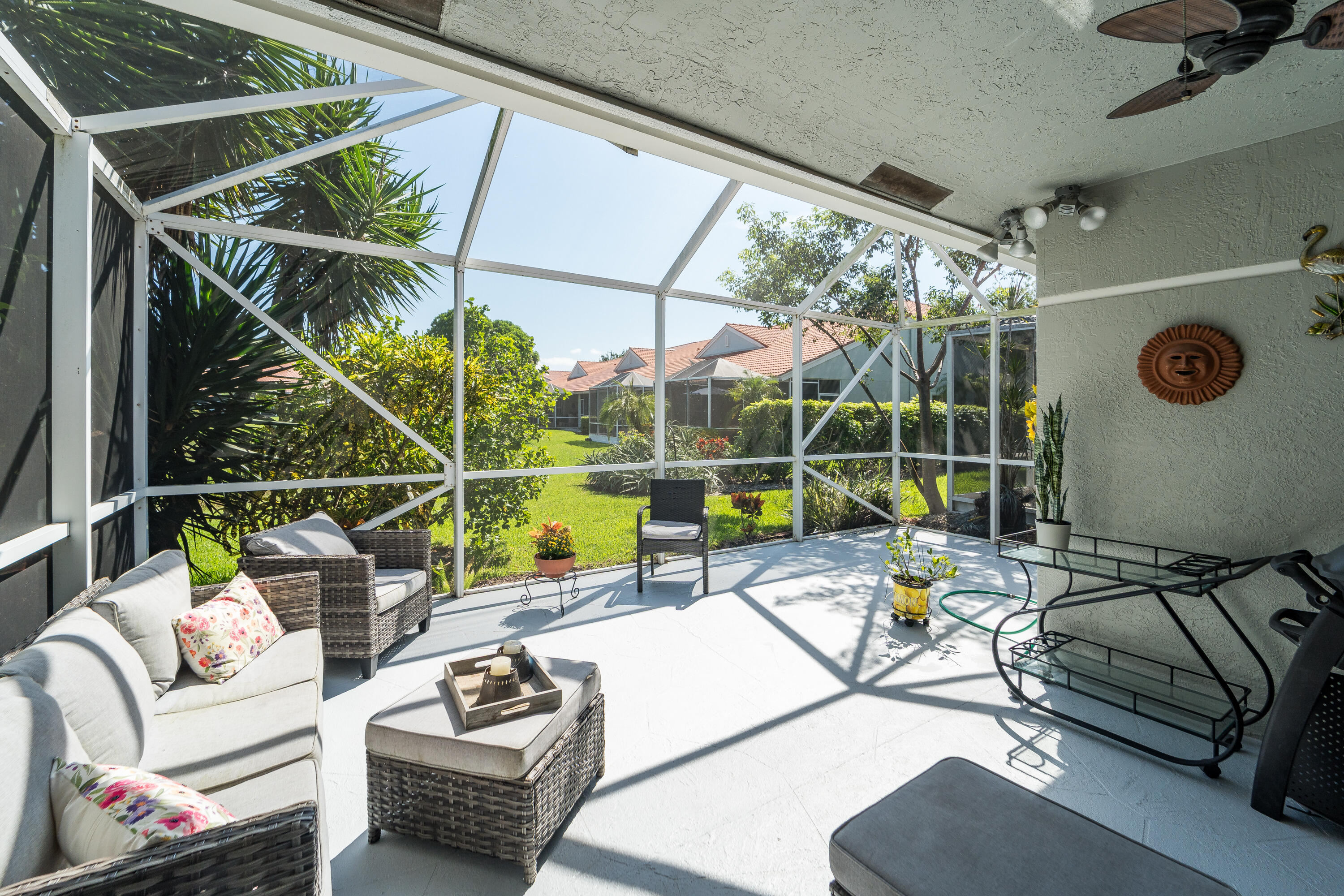 Great for gatherings or just relaxing. Very private patio