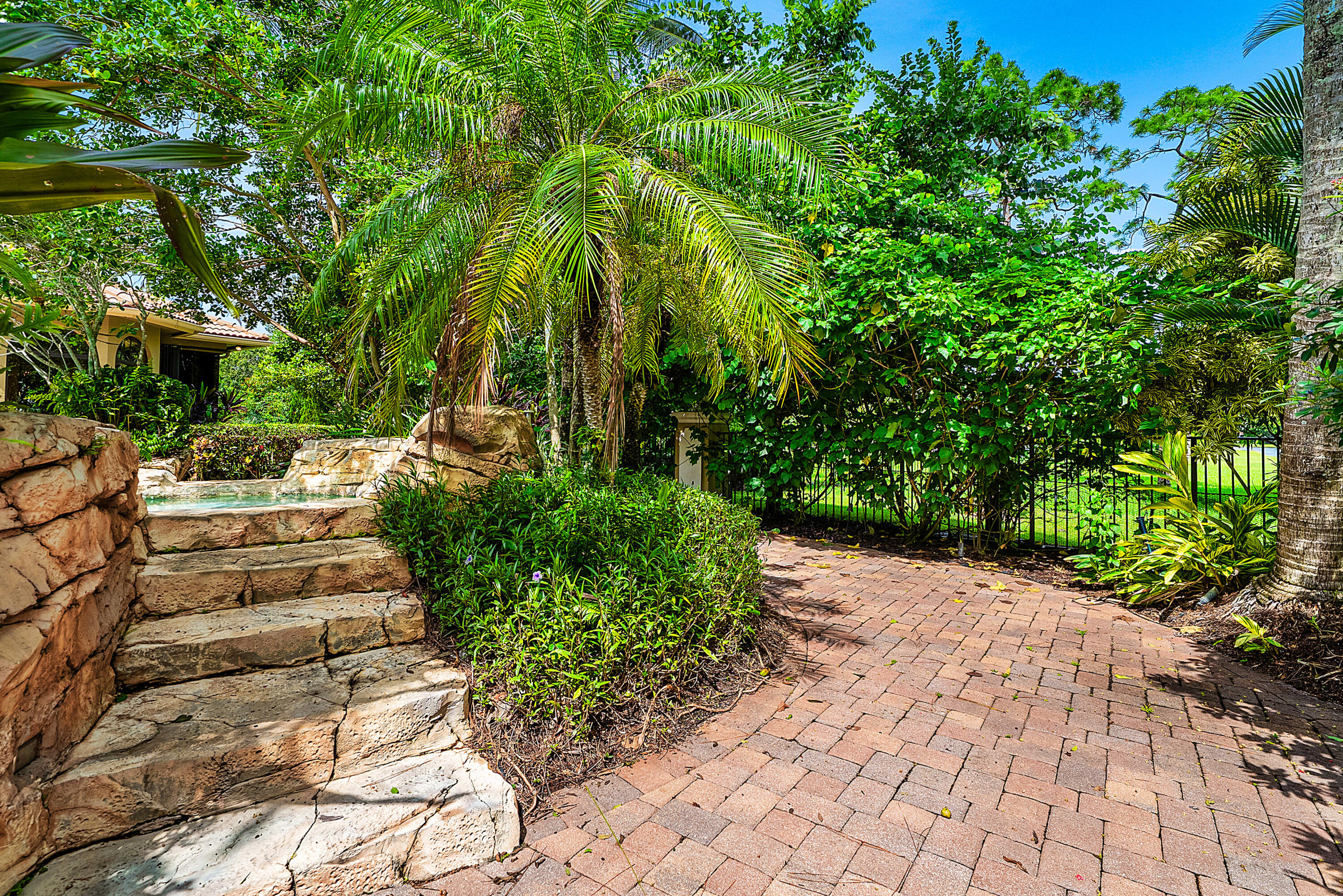 Hidden Steps to Hot Tubs & Waterfall
