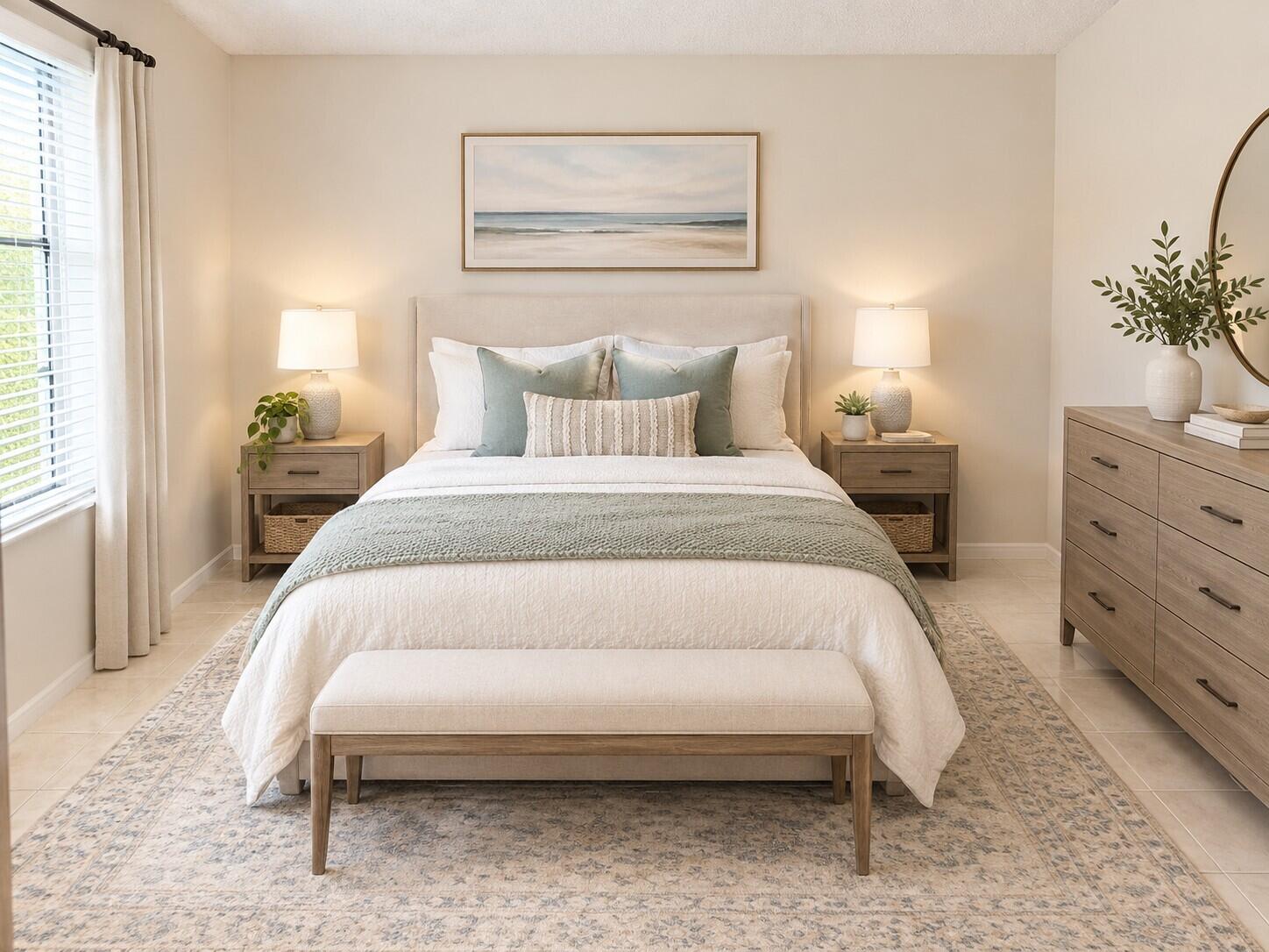 staged guest bedroom