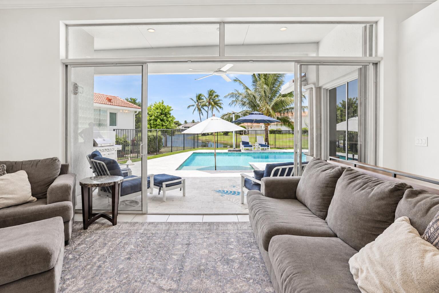 Pool View Living Room