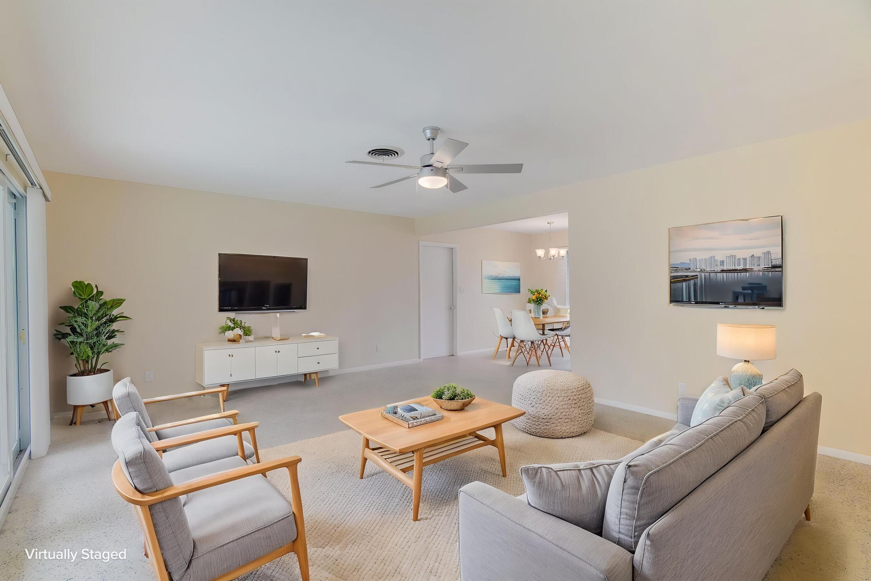 Living / Dining areas - virtually staged
