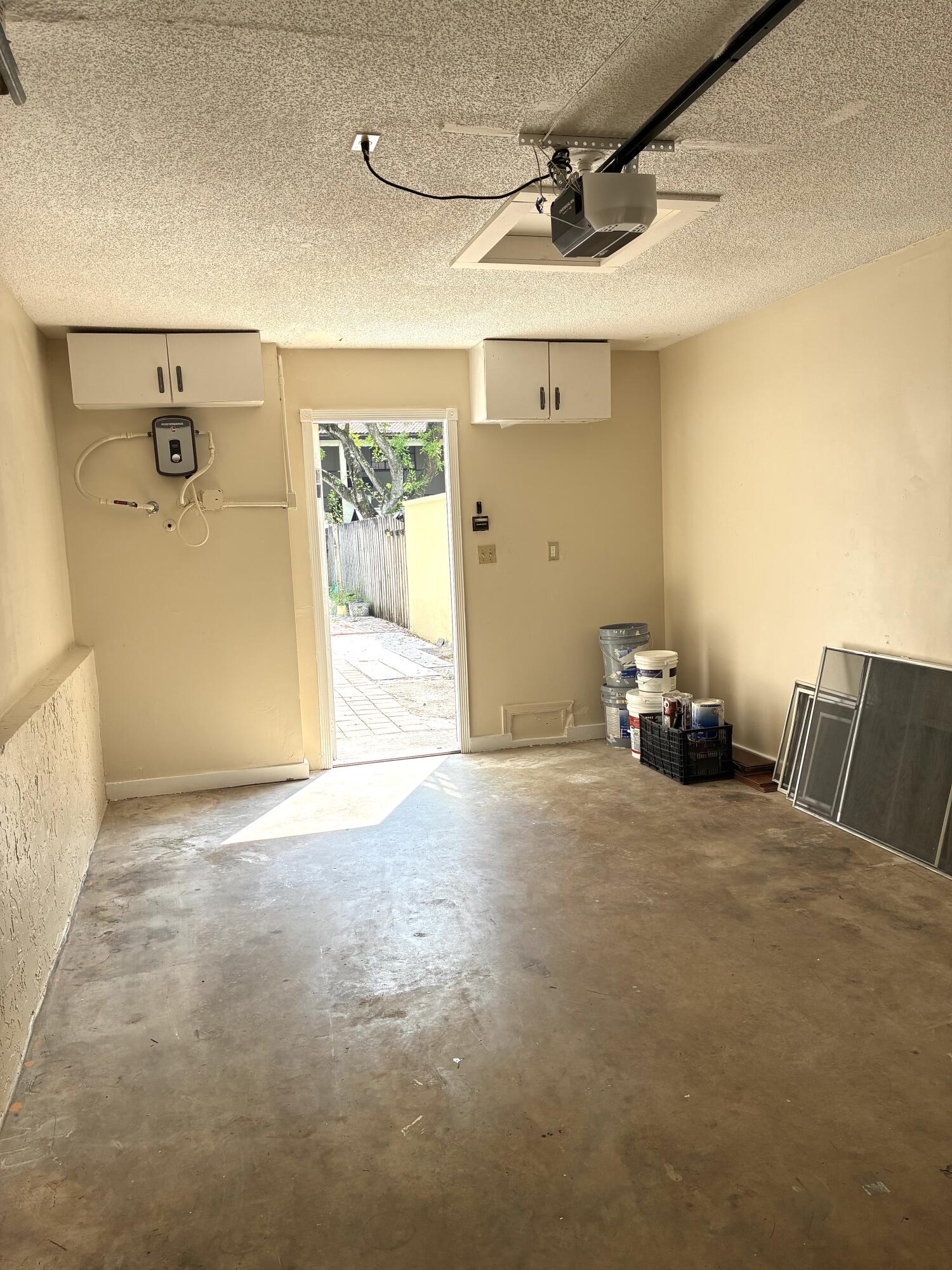 garage entrance door from garden