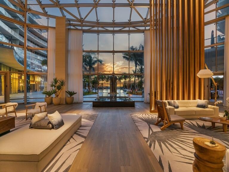Auberge Lobby Golden Hour