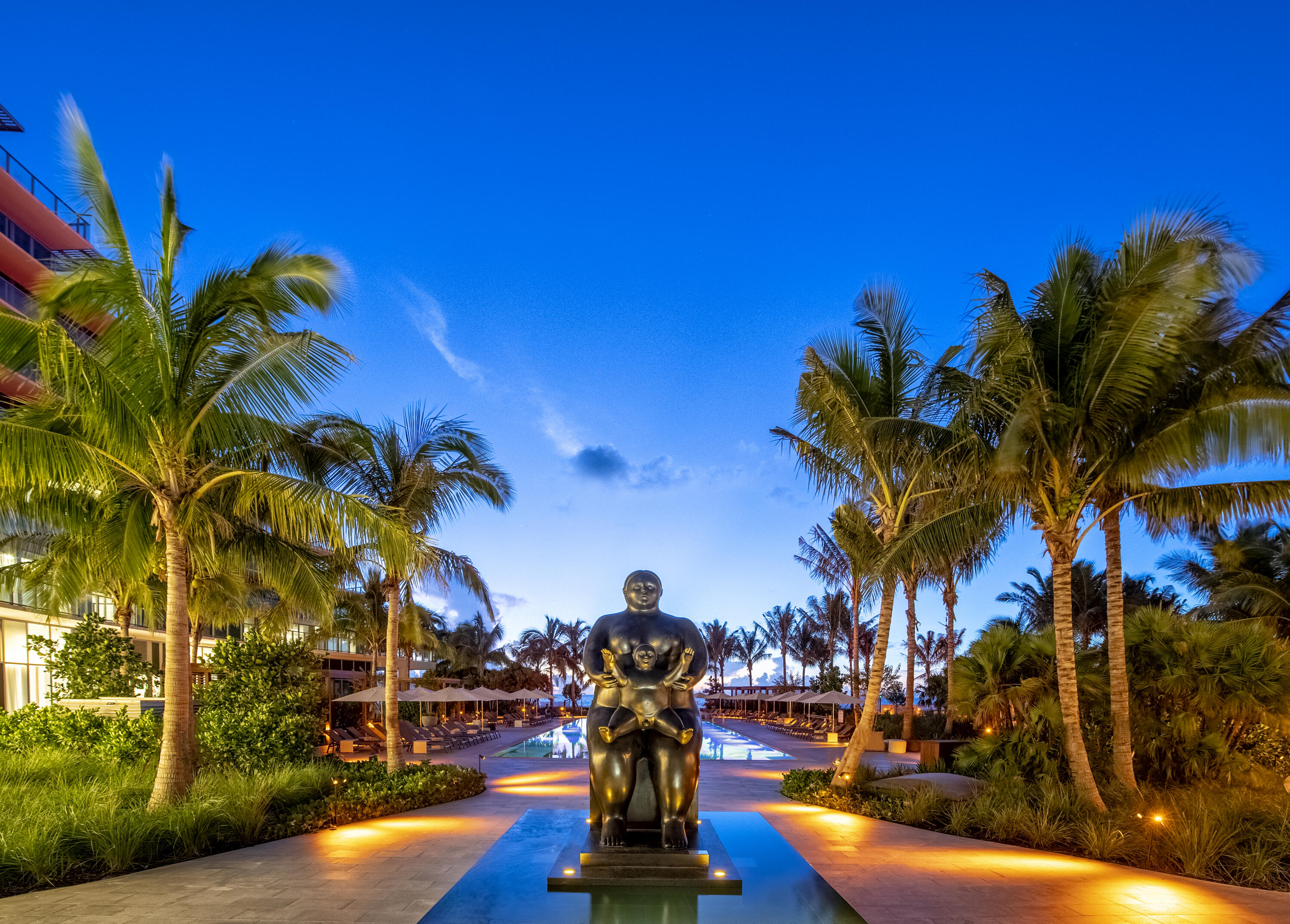 Auberge Pool Night