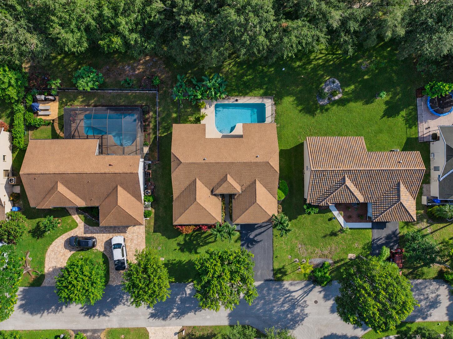 Aerial View Middle Home