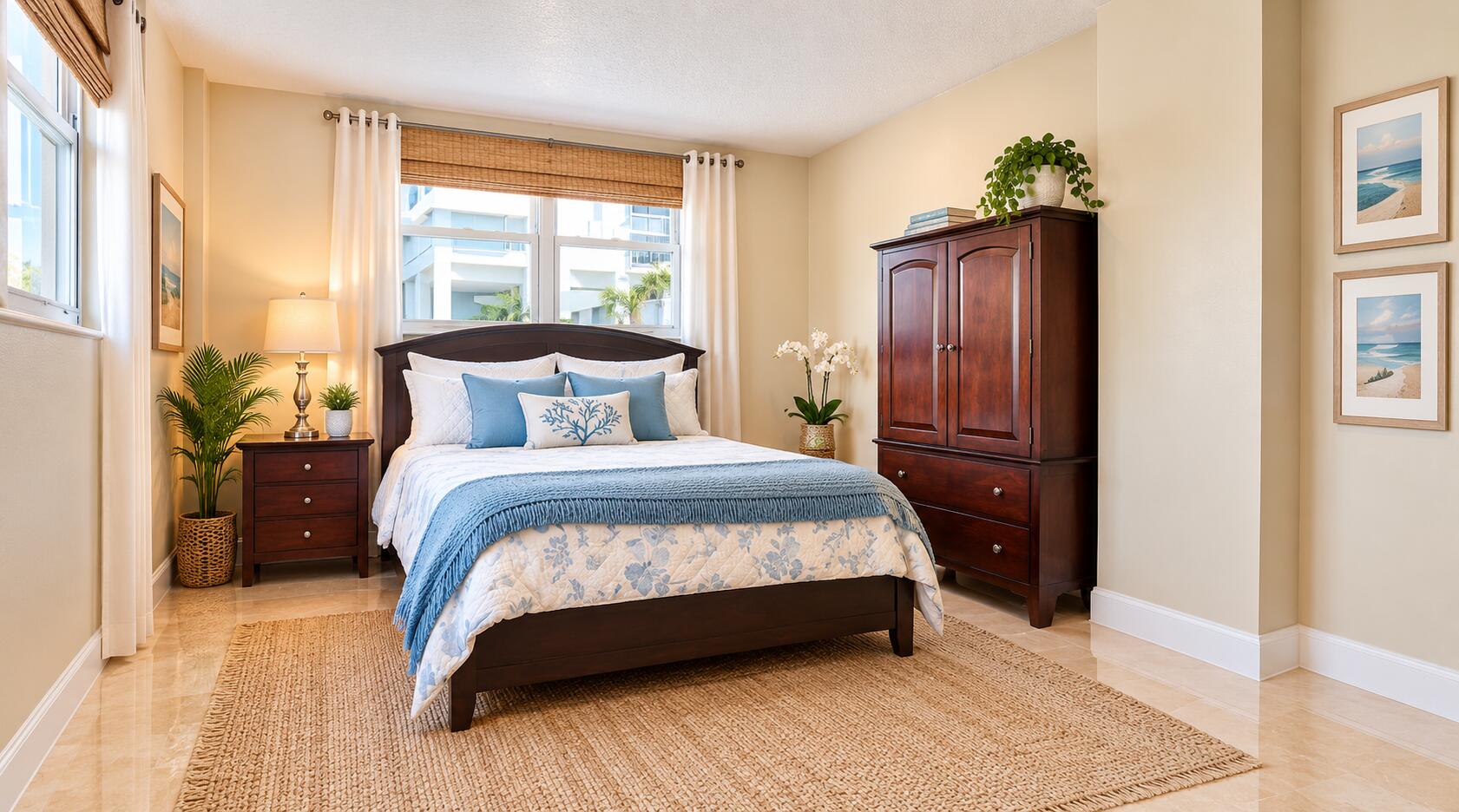 primary bedroom- virtually staged