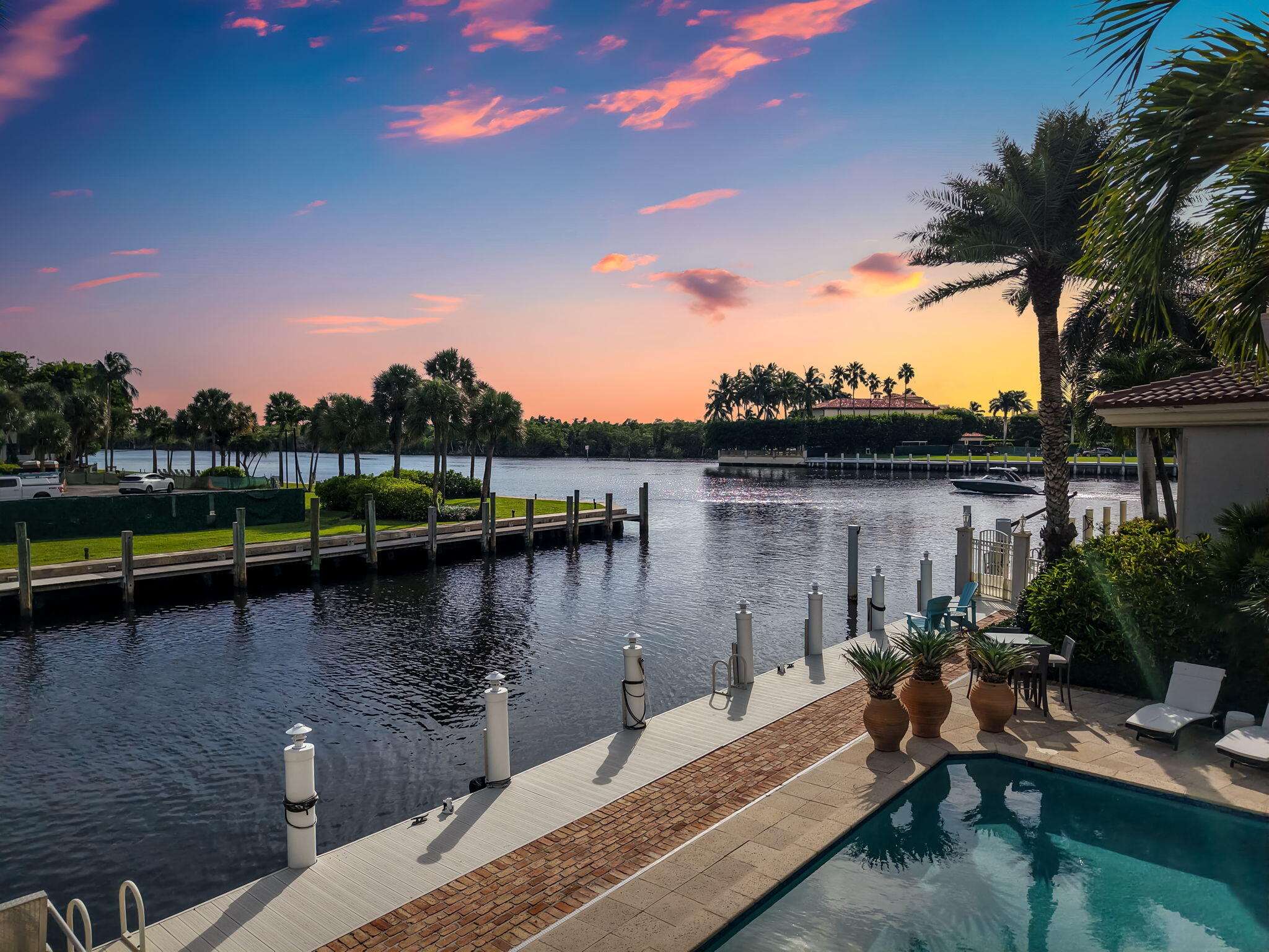 Intracoastal and Side Canal at Dusk