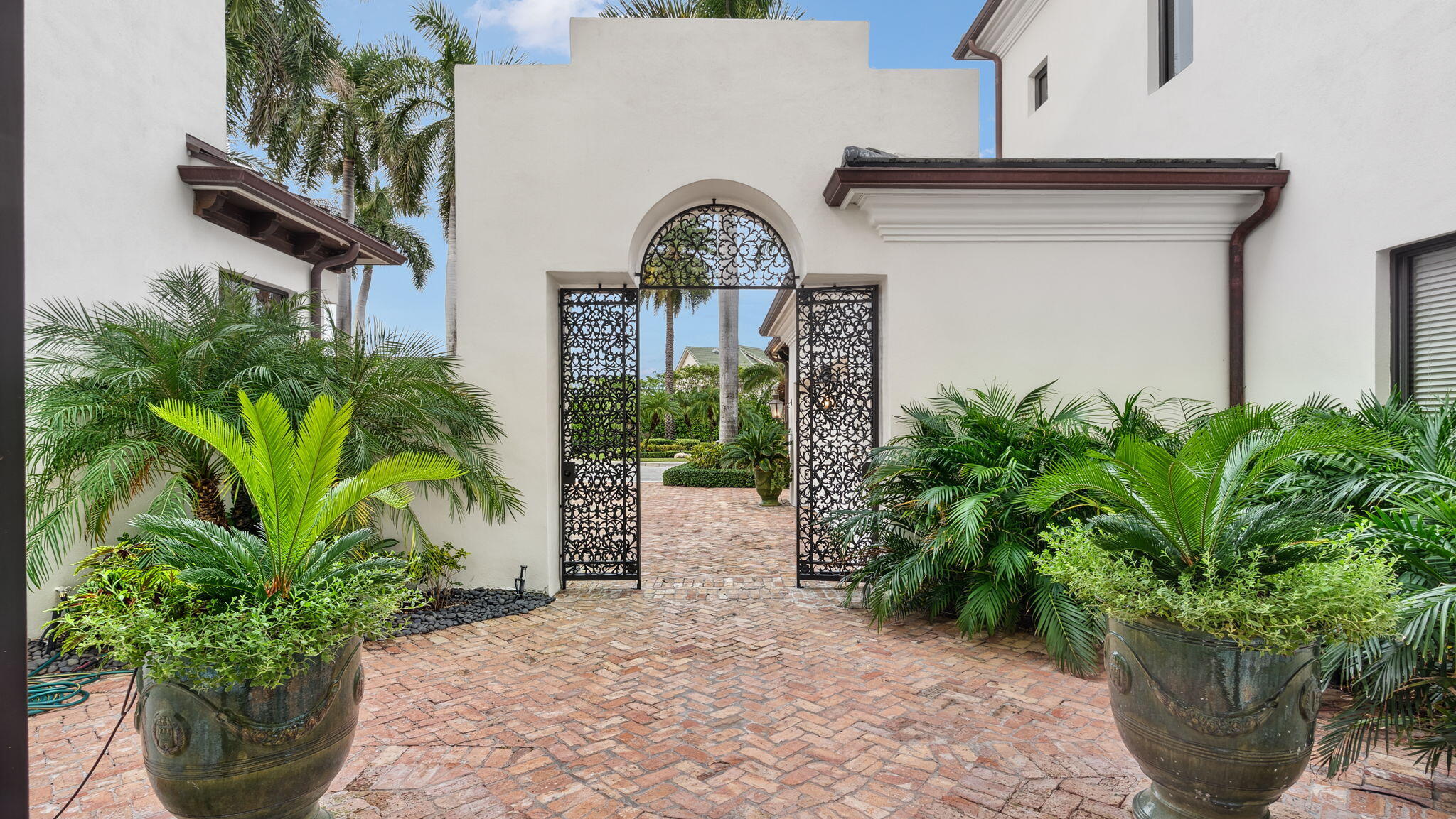 Gated front entrance