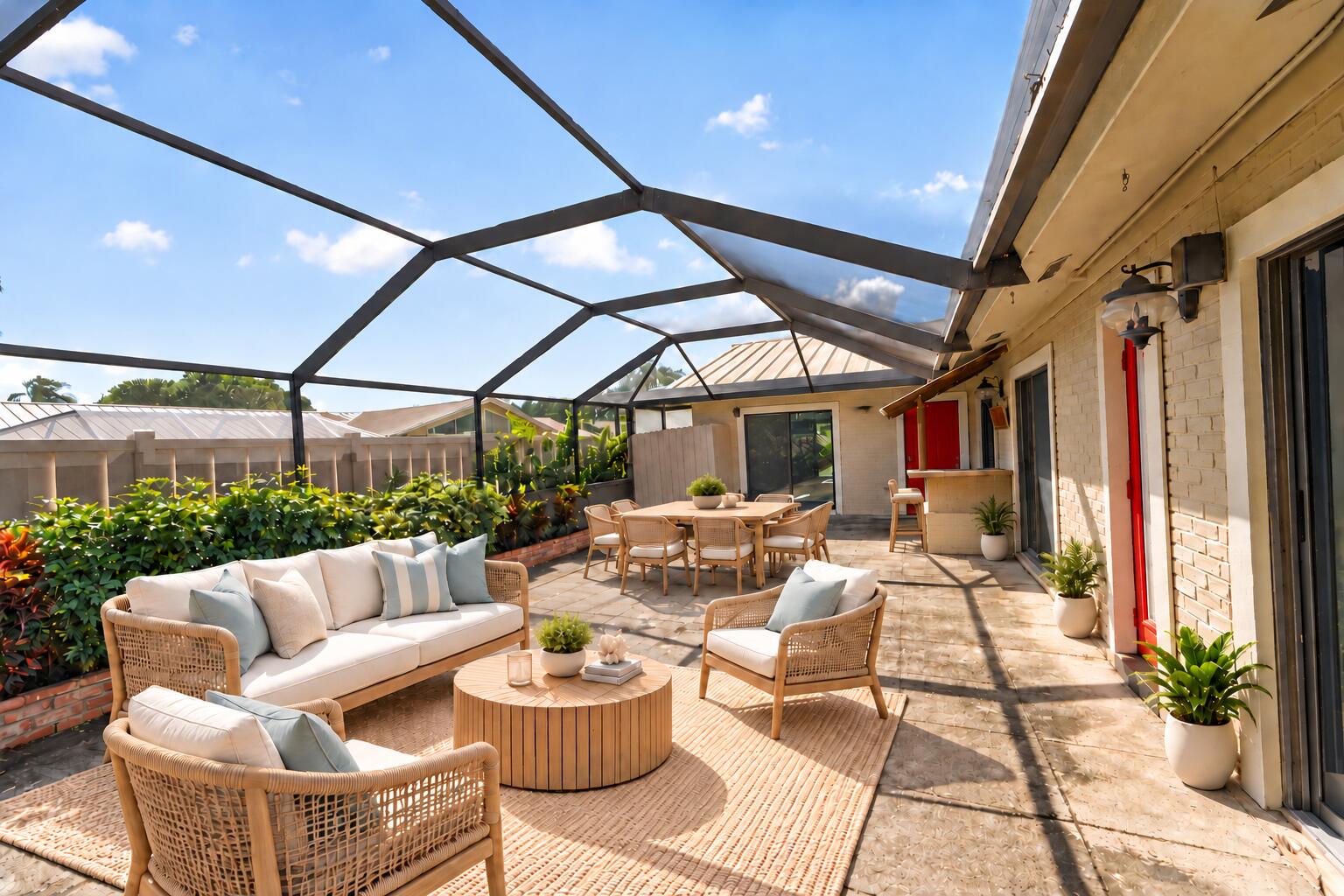Patio virtually staged