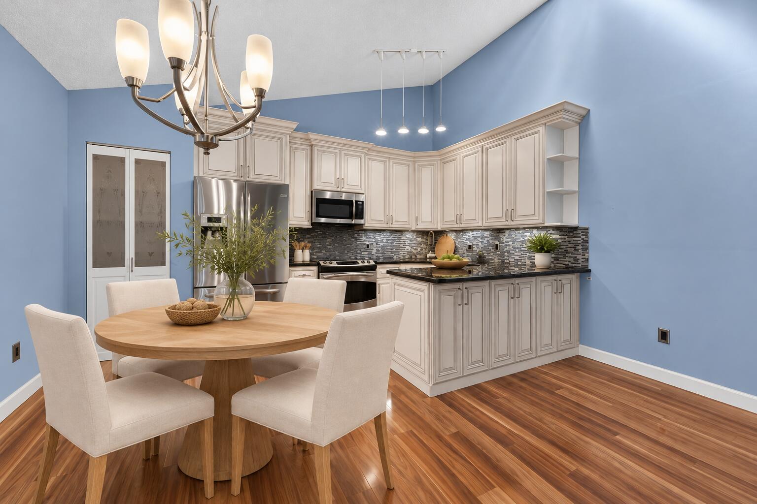Dining & kitchen virtually staged