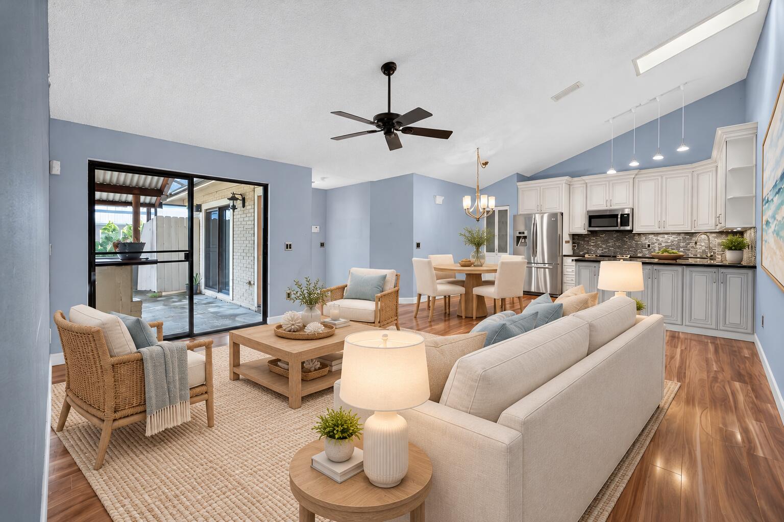 Living area virtually staged Living area virtually staged