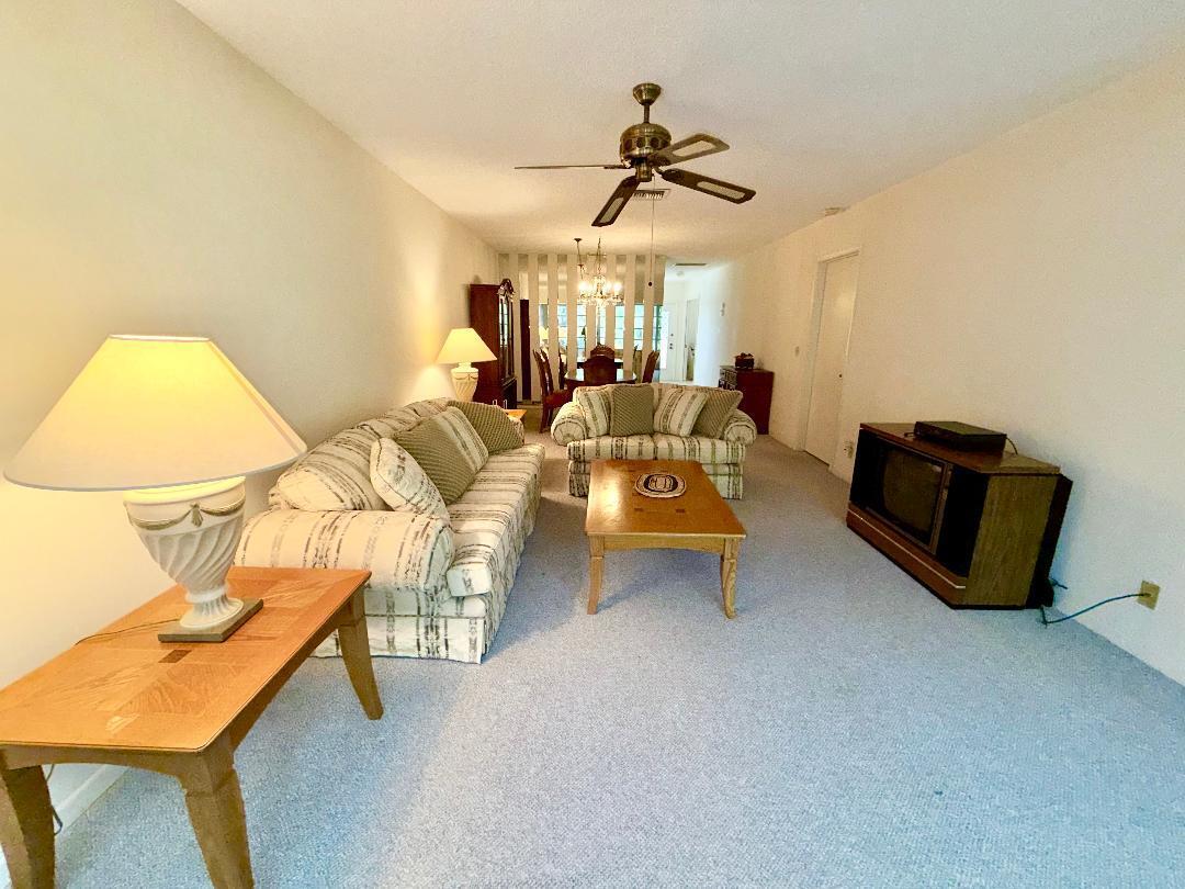living room to dining area
