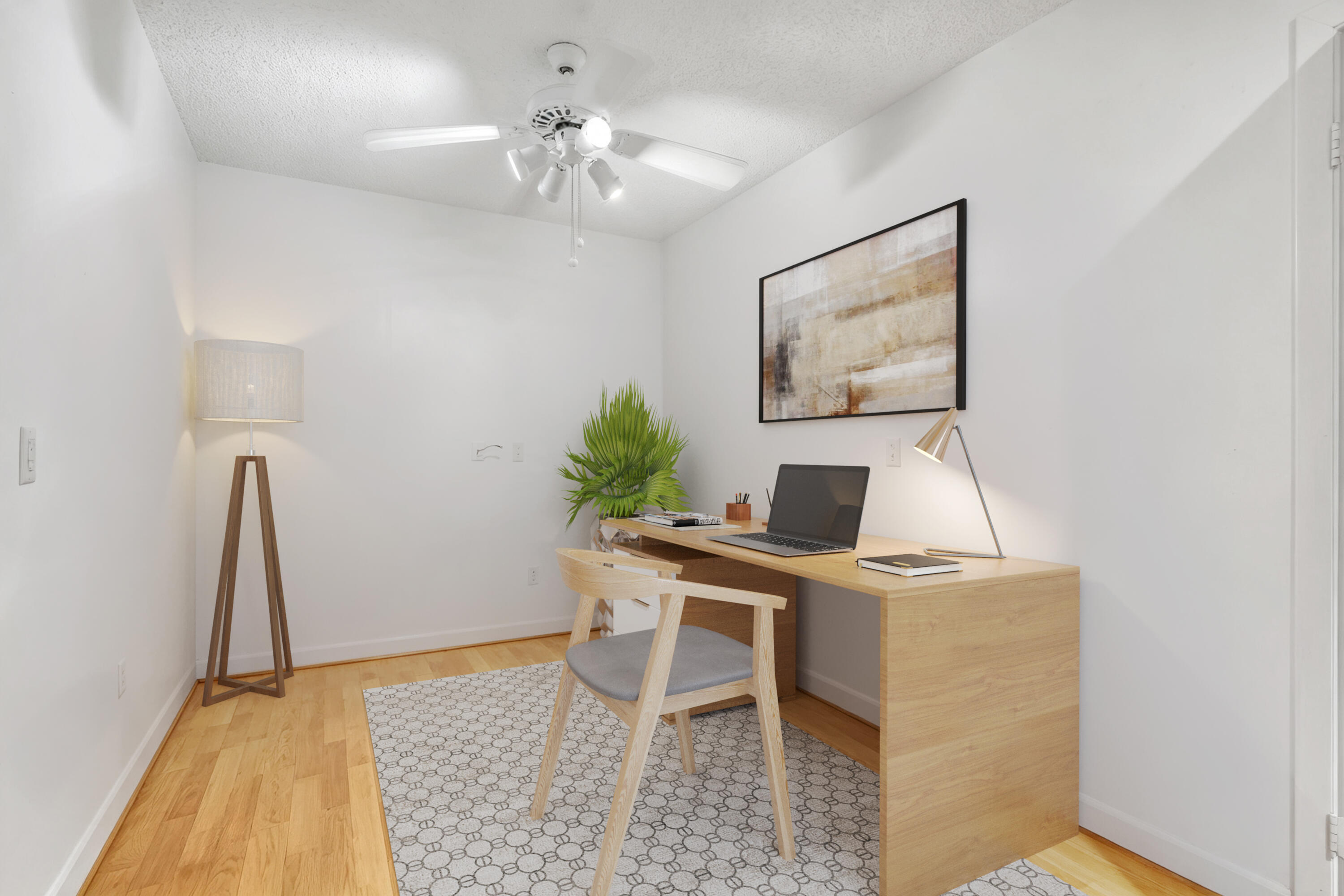Virtually staged laundry room