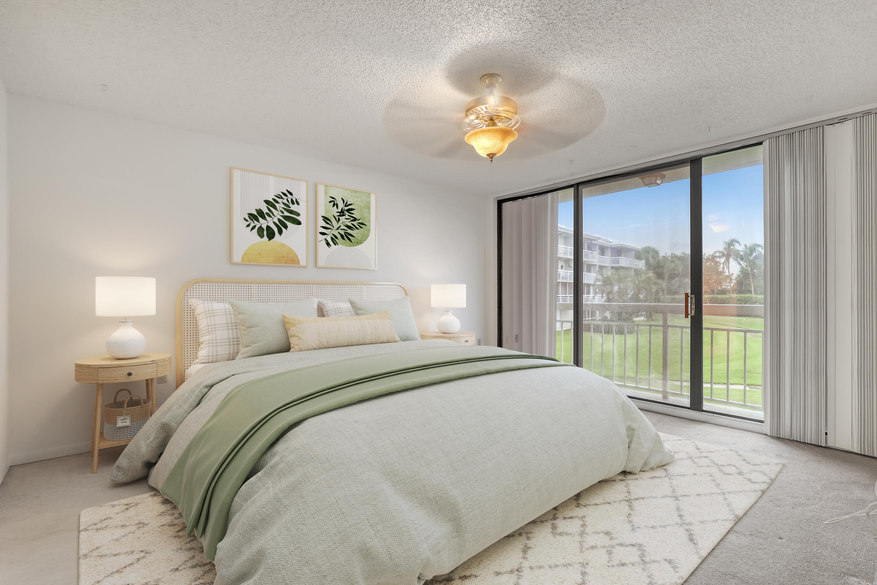 Virtually staged Primary bedroom