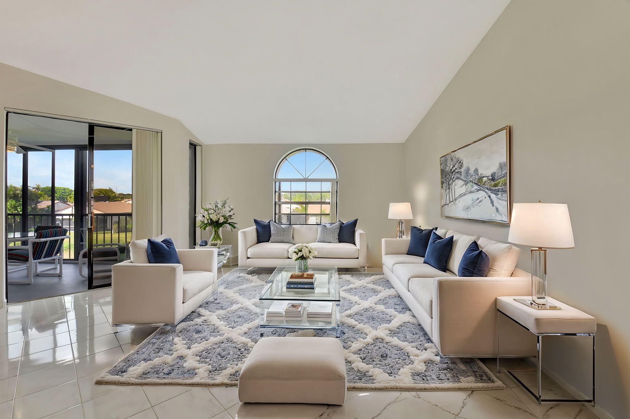 Virtually Staged Living Room
