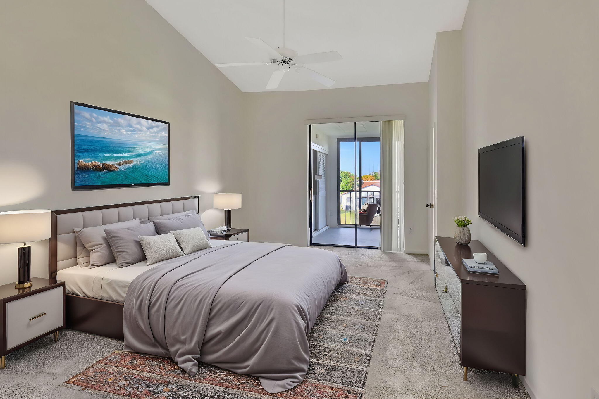 Virtually Staged Master Bedroom