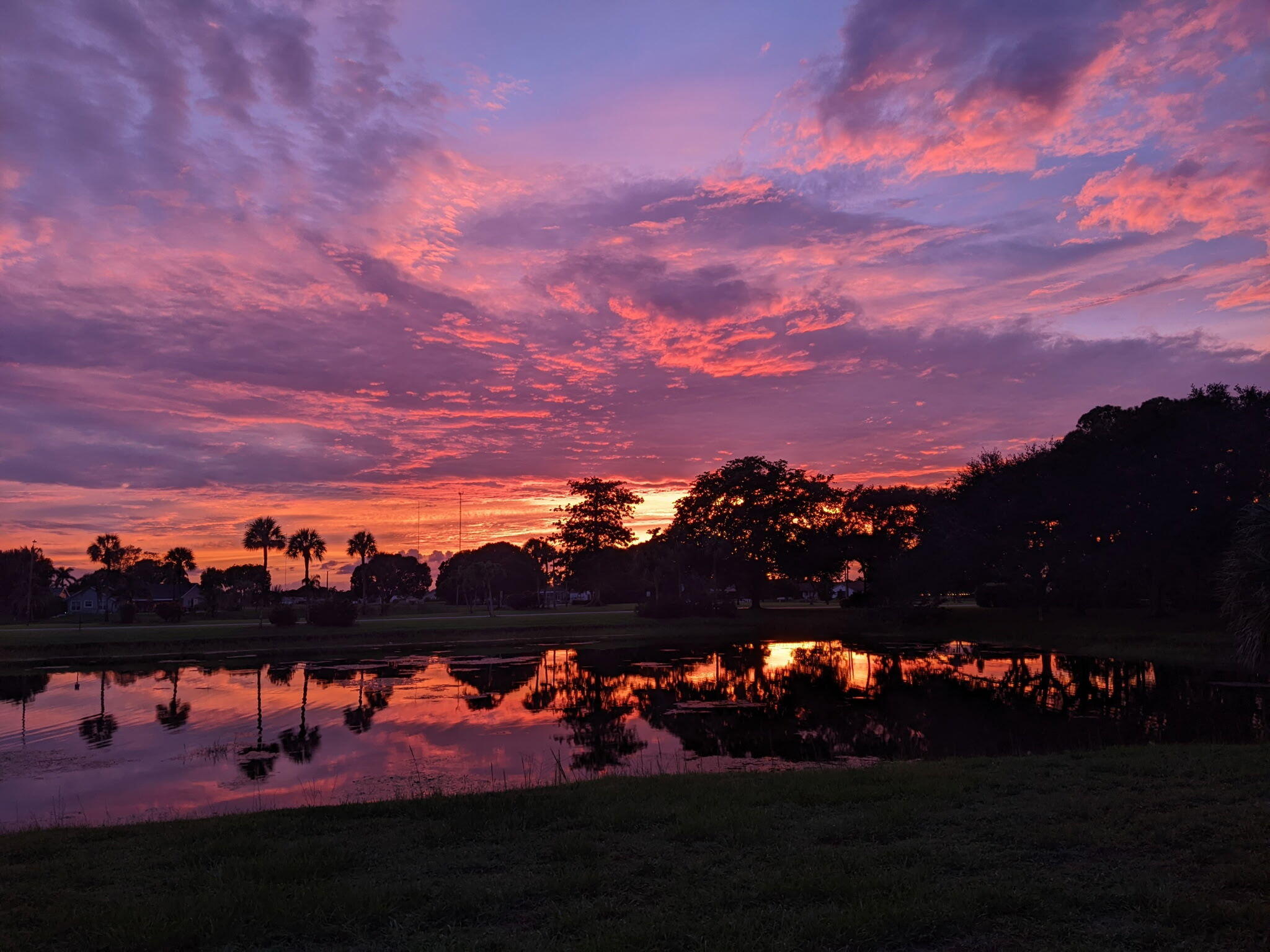 Sunset view from backyard