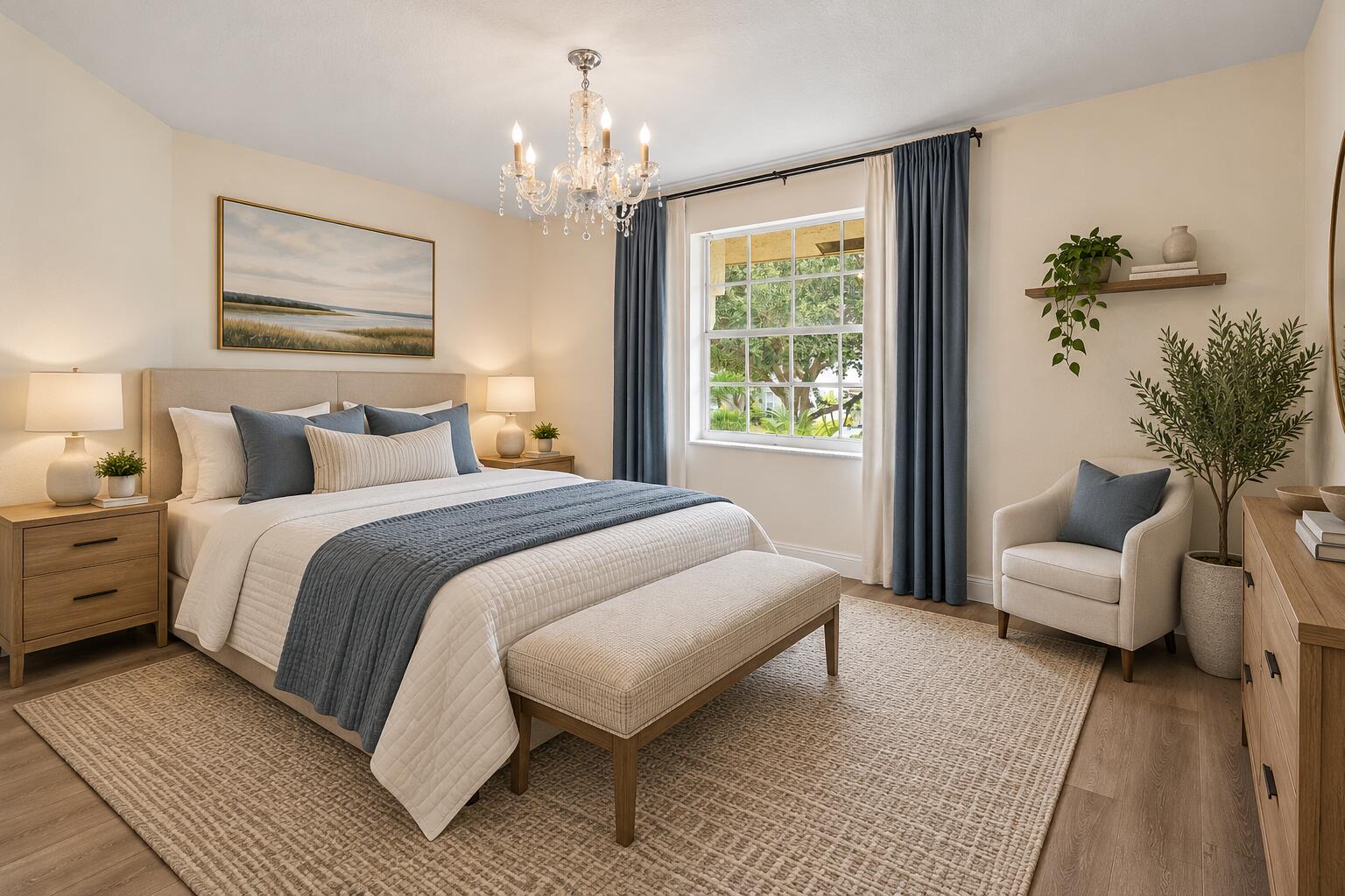 Elegant Coastal Bedroom Retreat