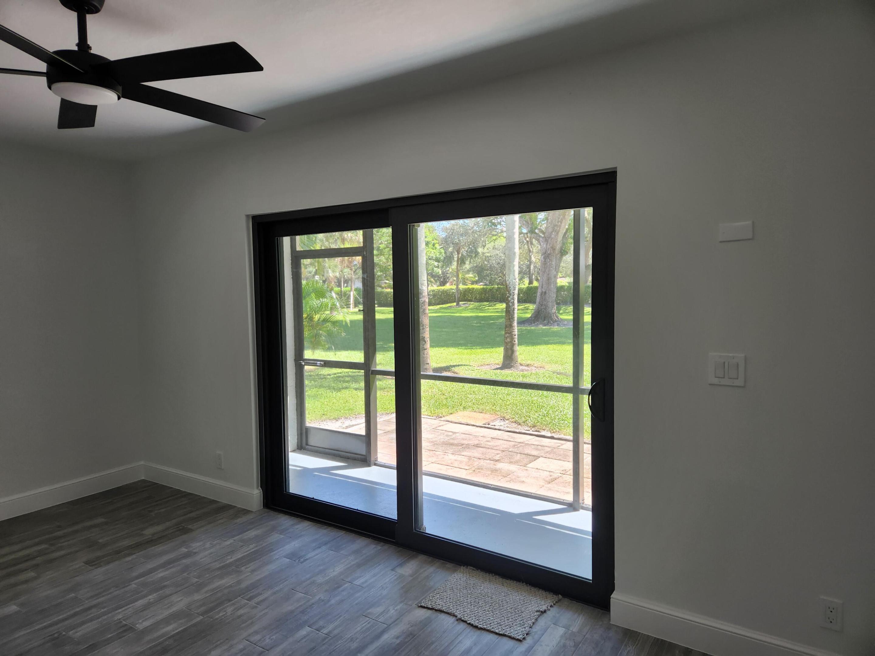 back room sliding impact door to porch