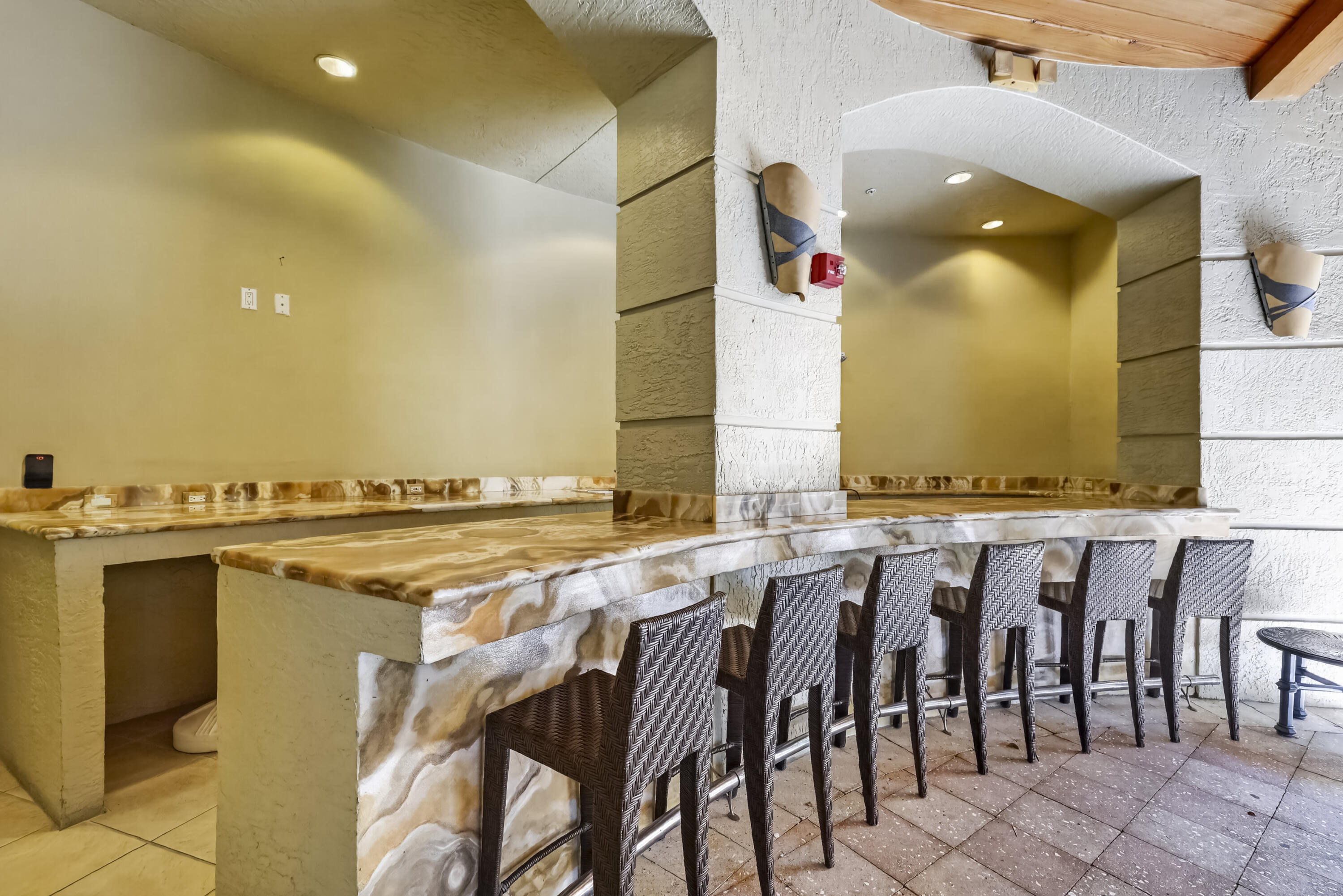 Covered outdoor kitchen