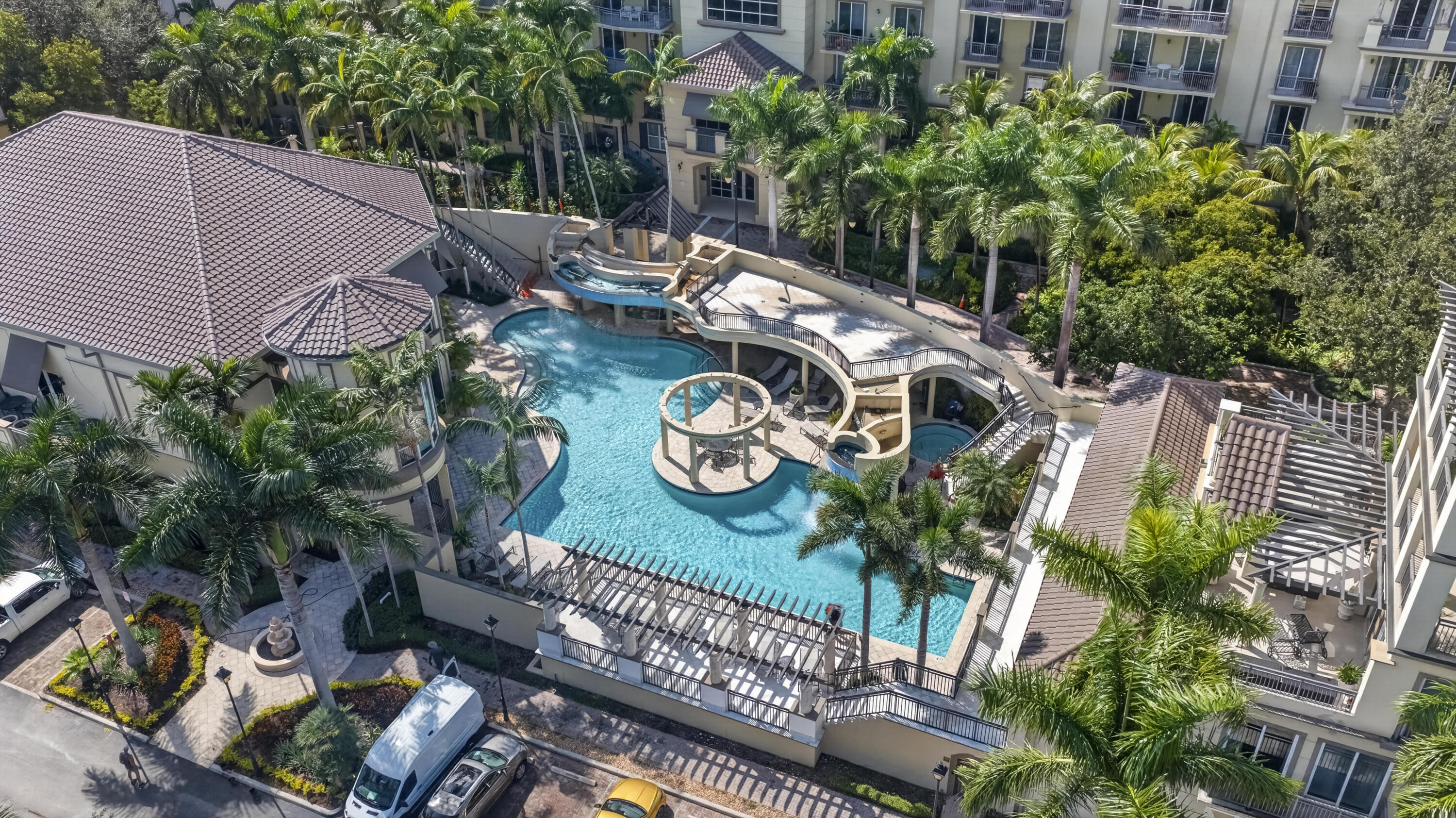 Areal view of pool