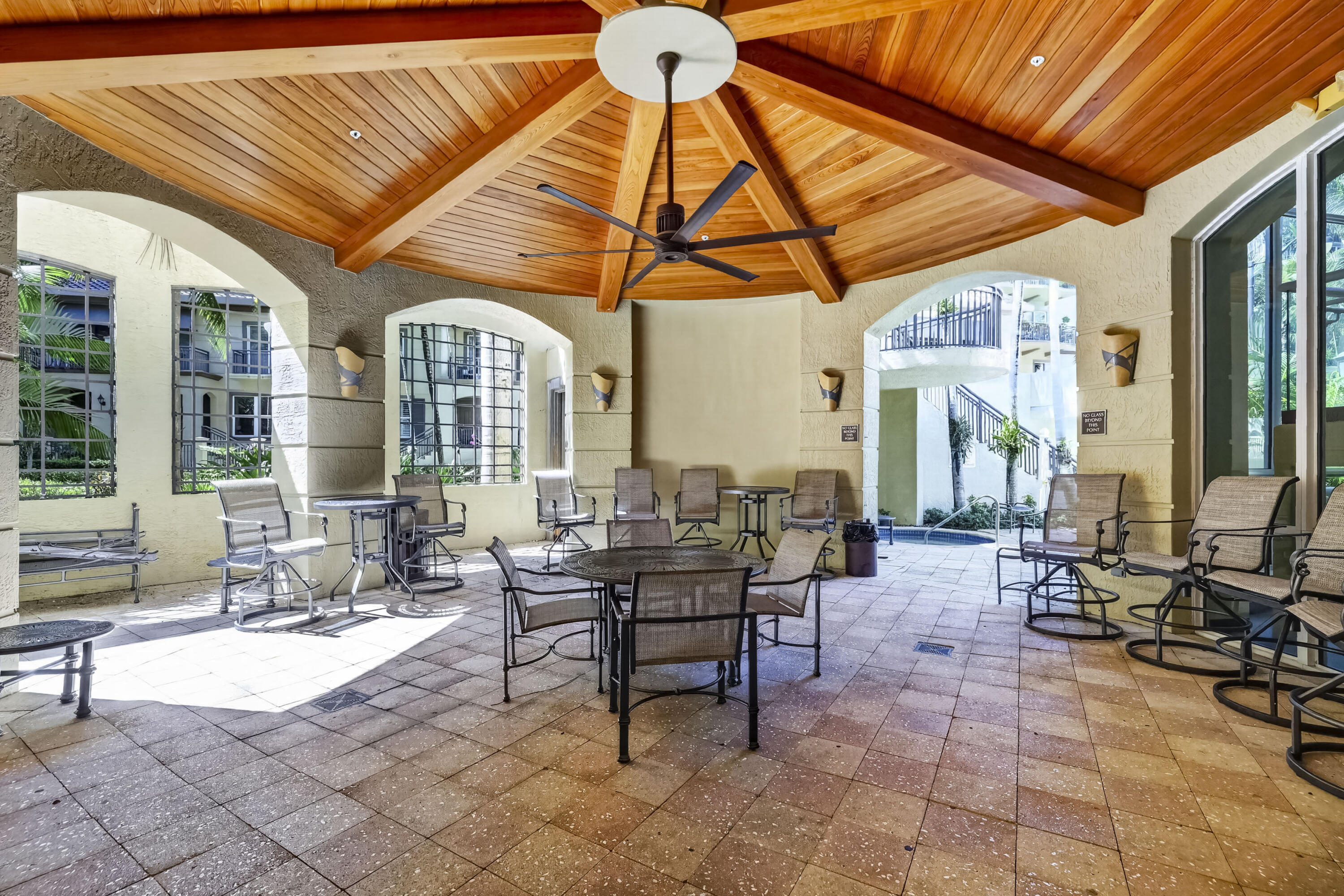 Covered outdoor kitchen area