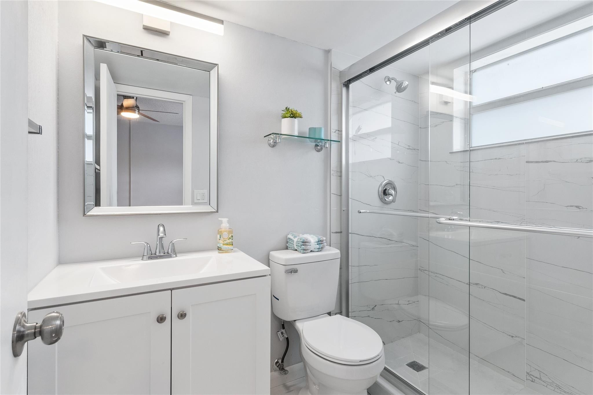 New designer step in shower-new toilet and vanity New designer step in shower-new toilet and vanity