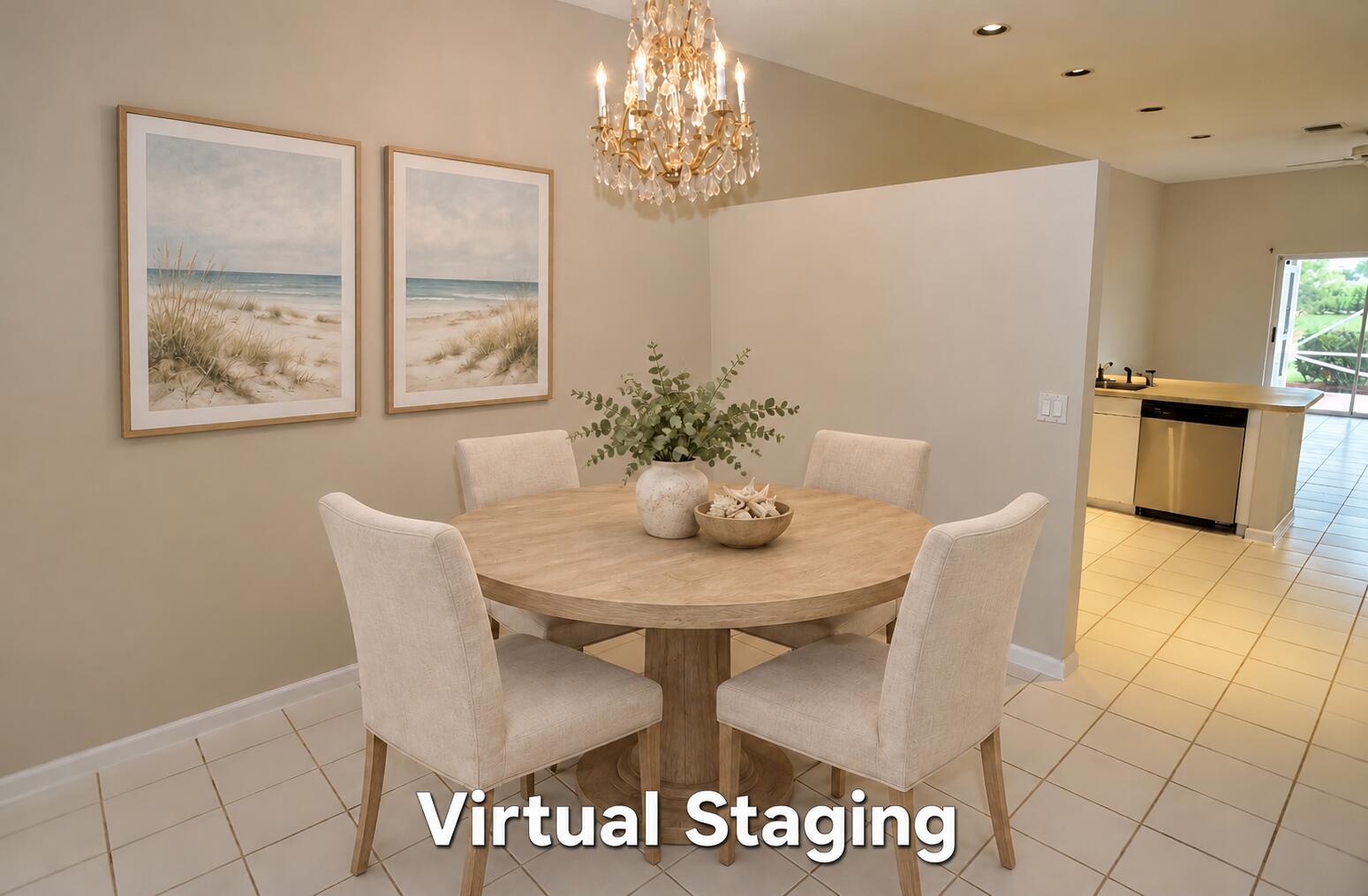 Dining Room Virtually Staged