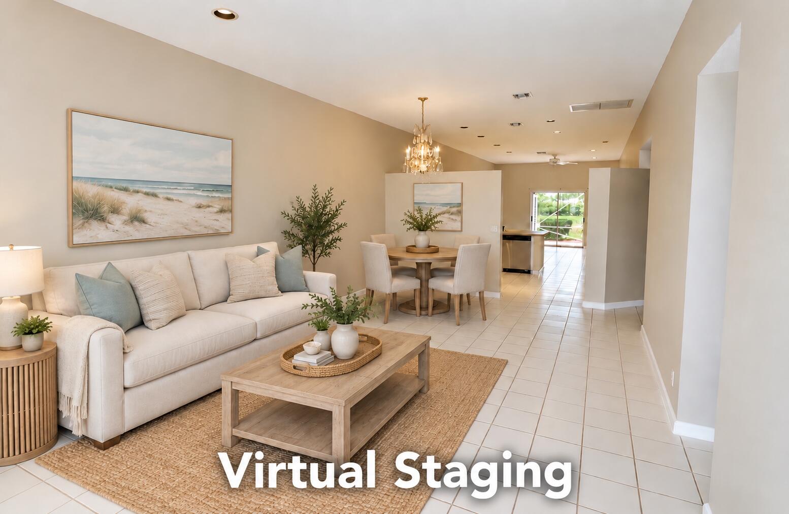 Living Room Virtually Staged