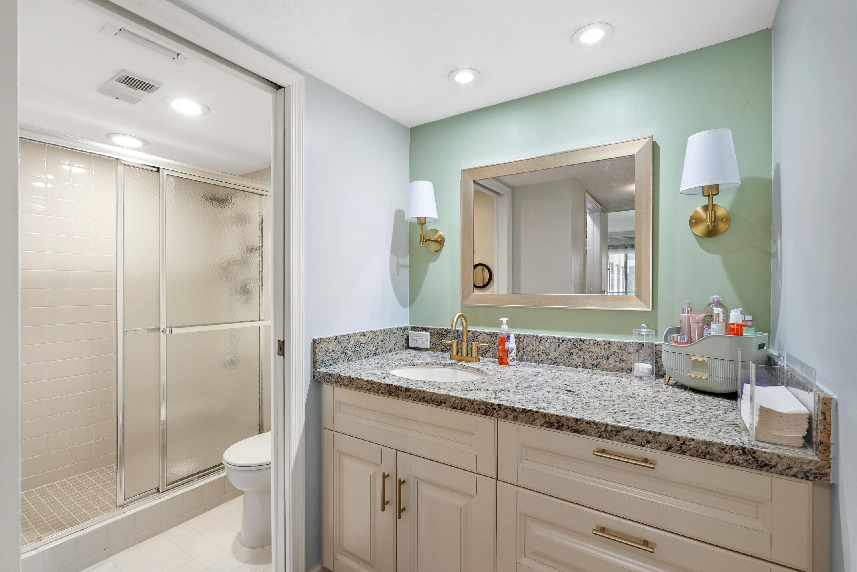 Updated Vanity with Granite Countertop