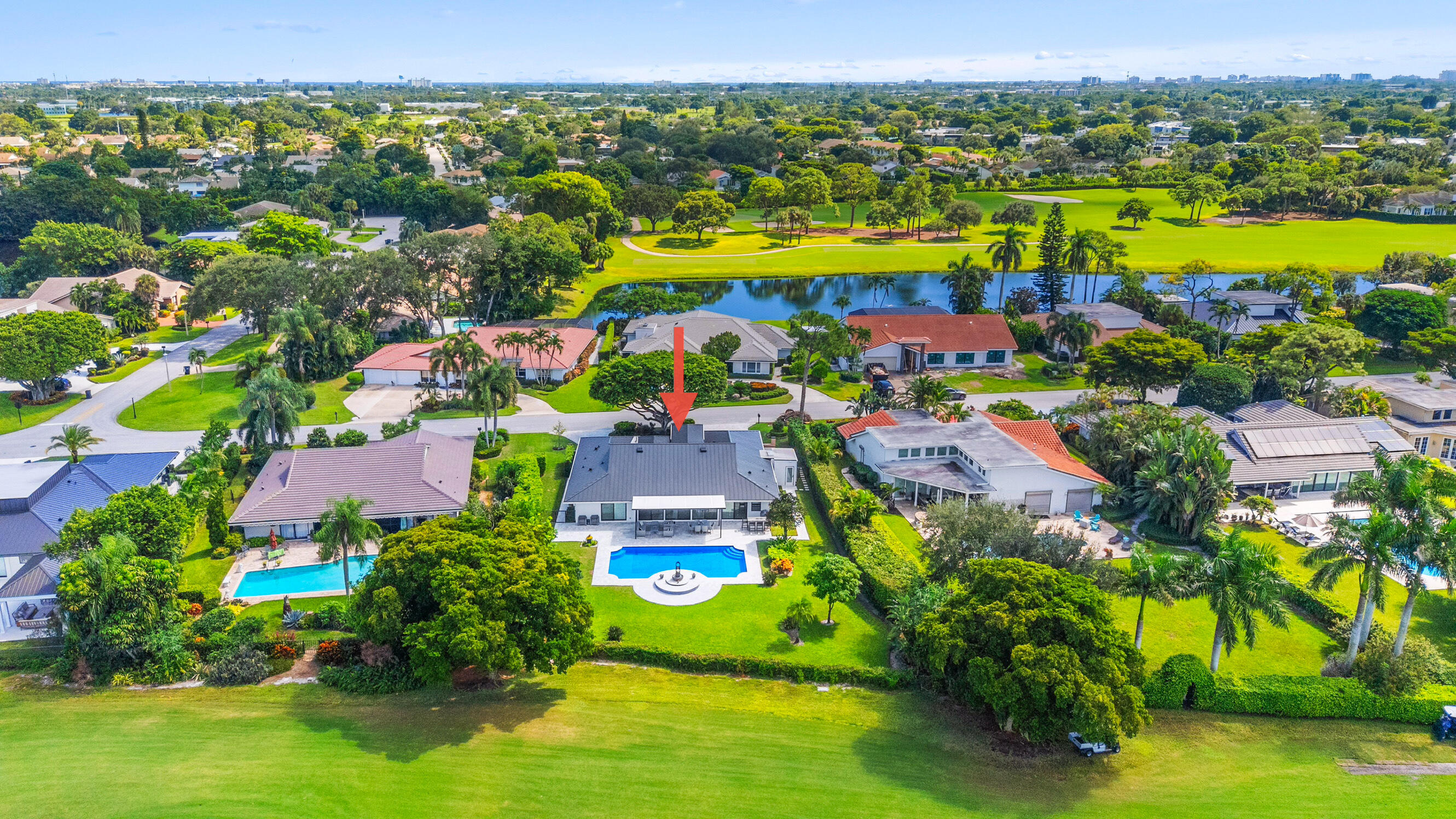 Aerial View of House