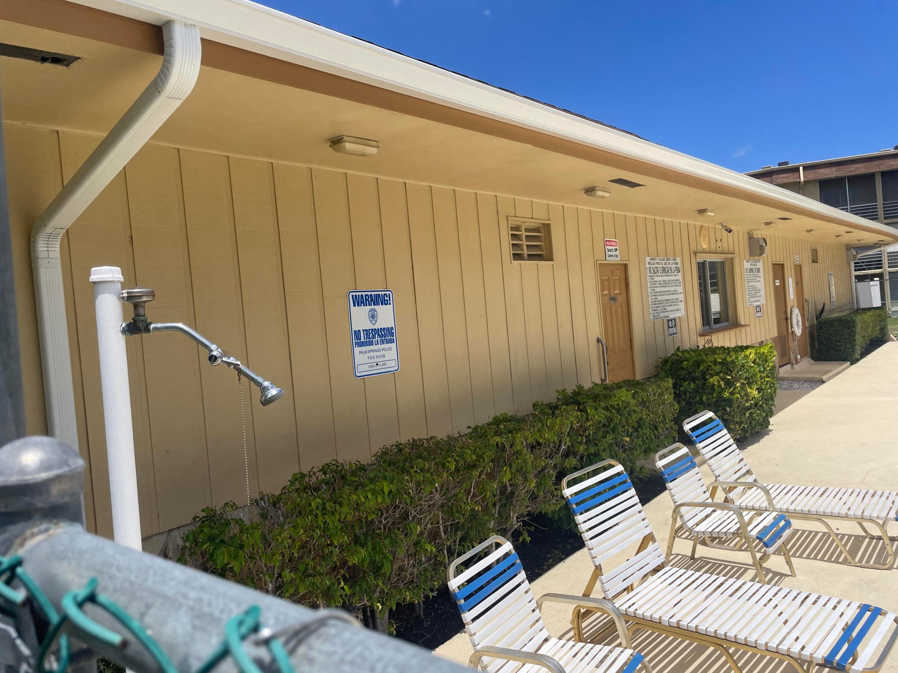 Pool side entrance to clubhouse