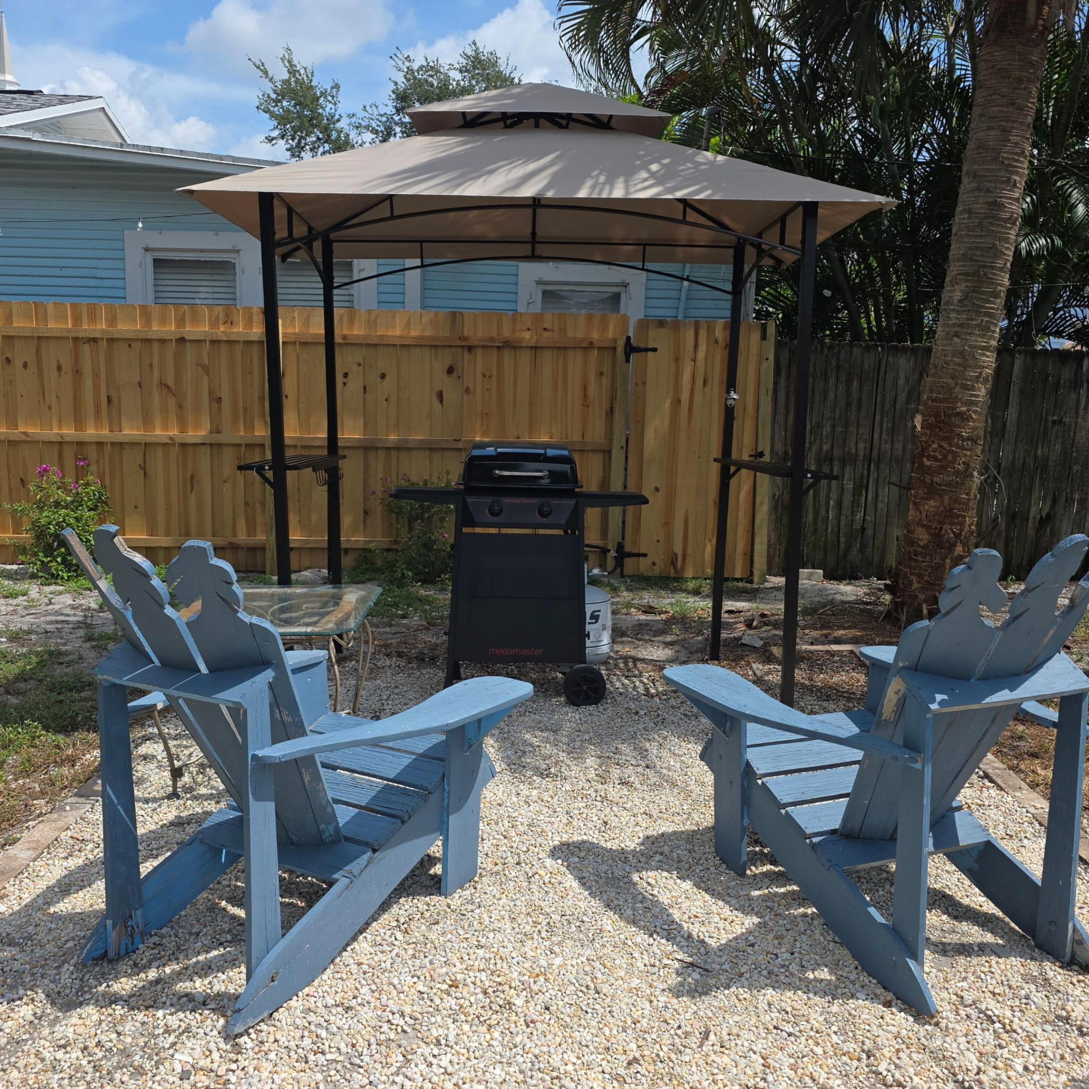 outside covered grill area