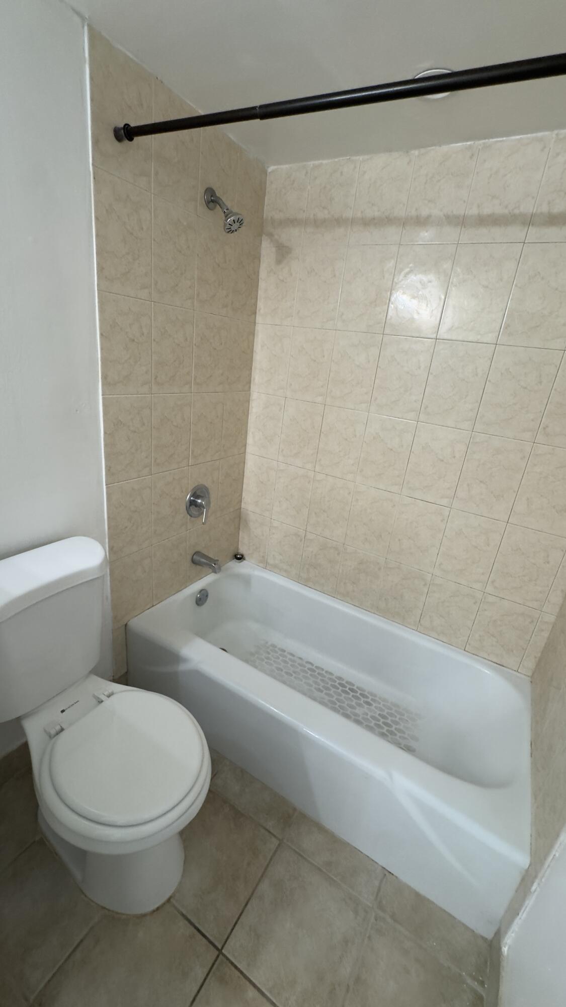 Shower area in primary bathroom