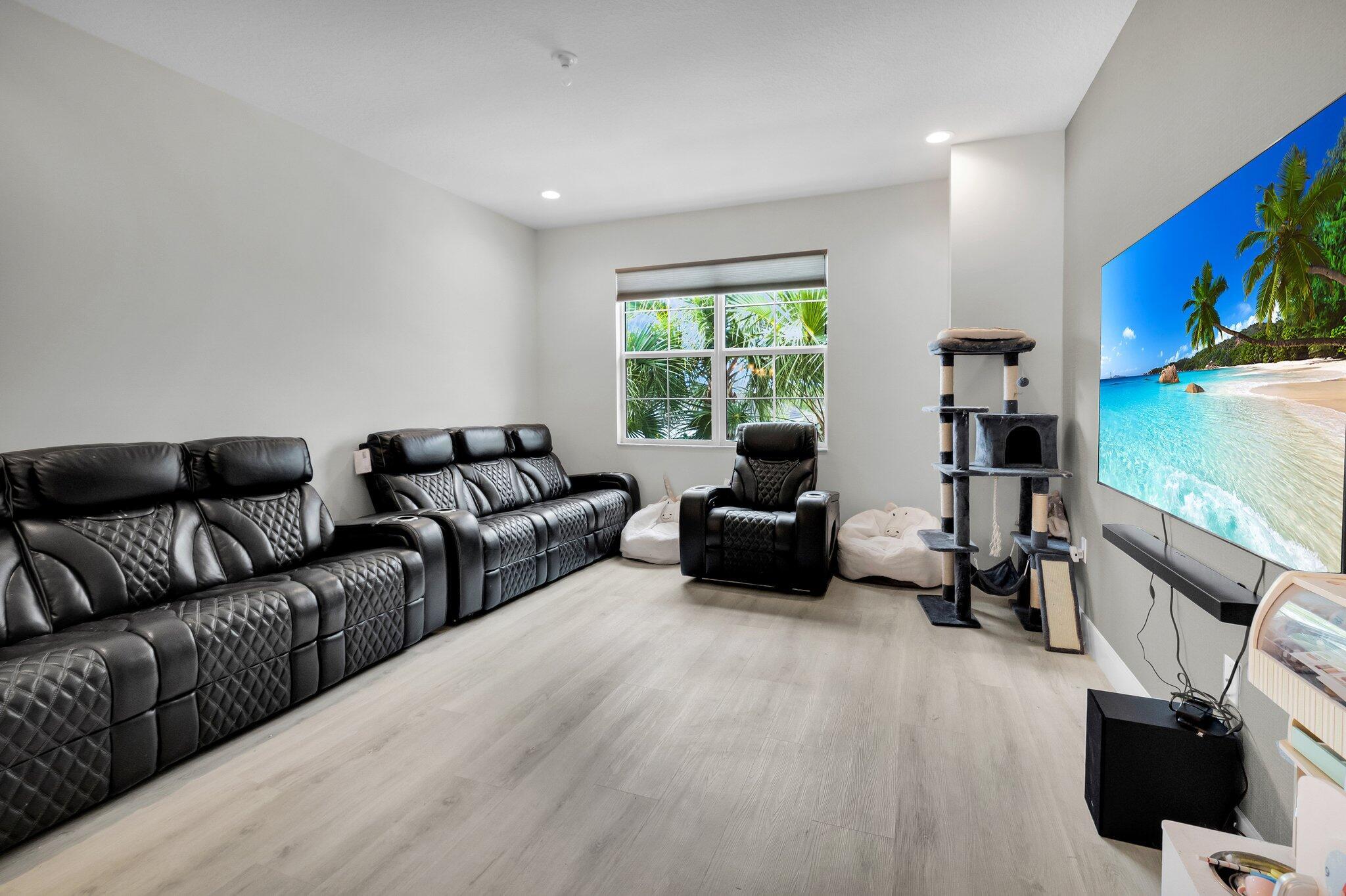 upstairs loft/theater room