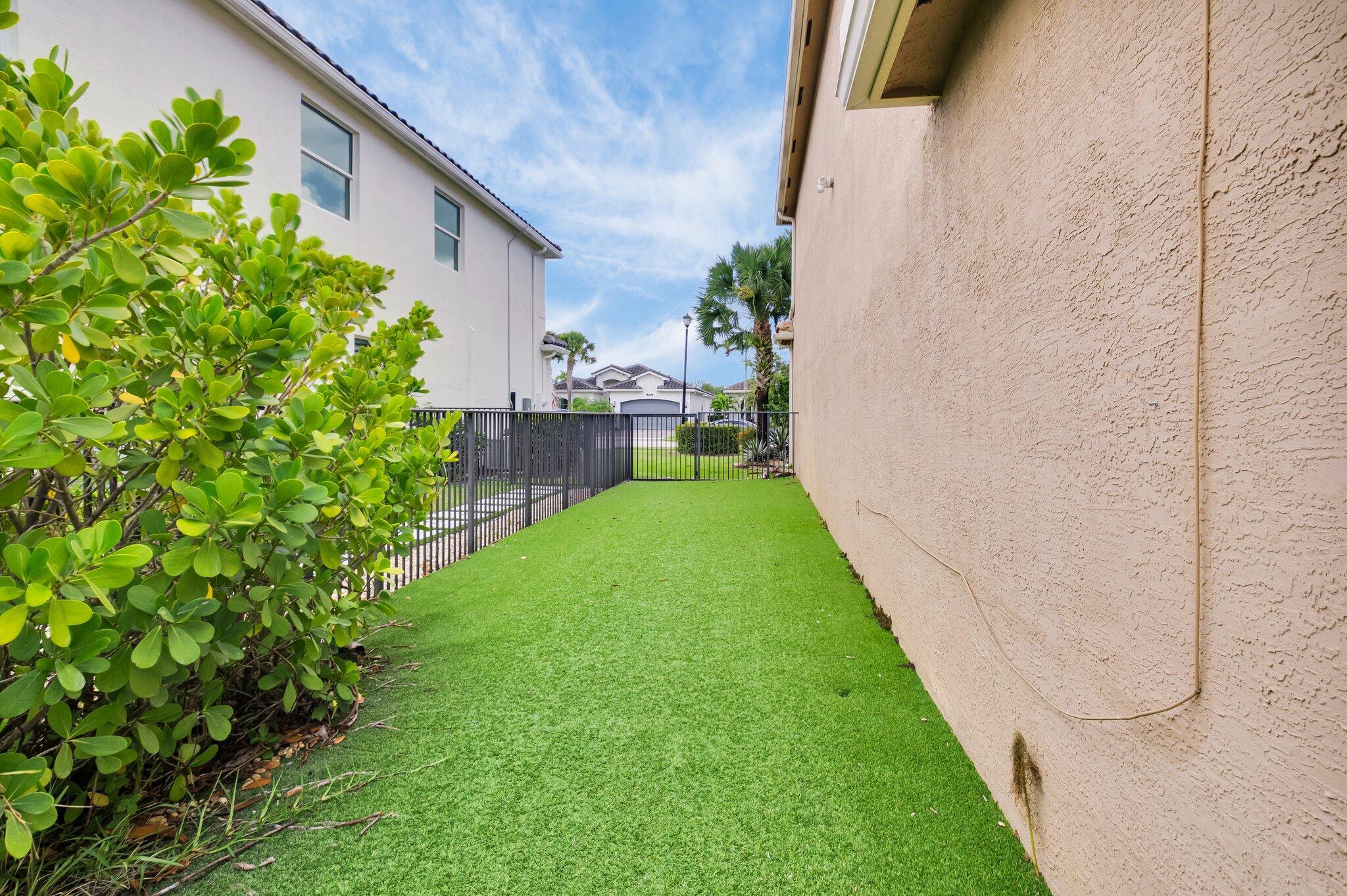 side yard - turf
