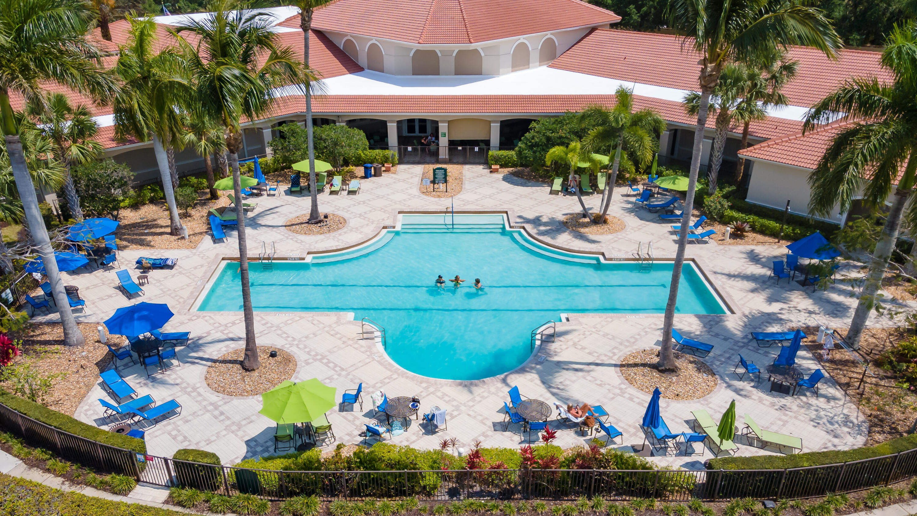 Island Club Pool Aerial 2