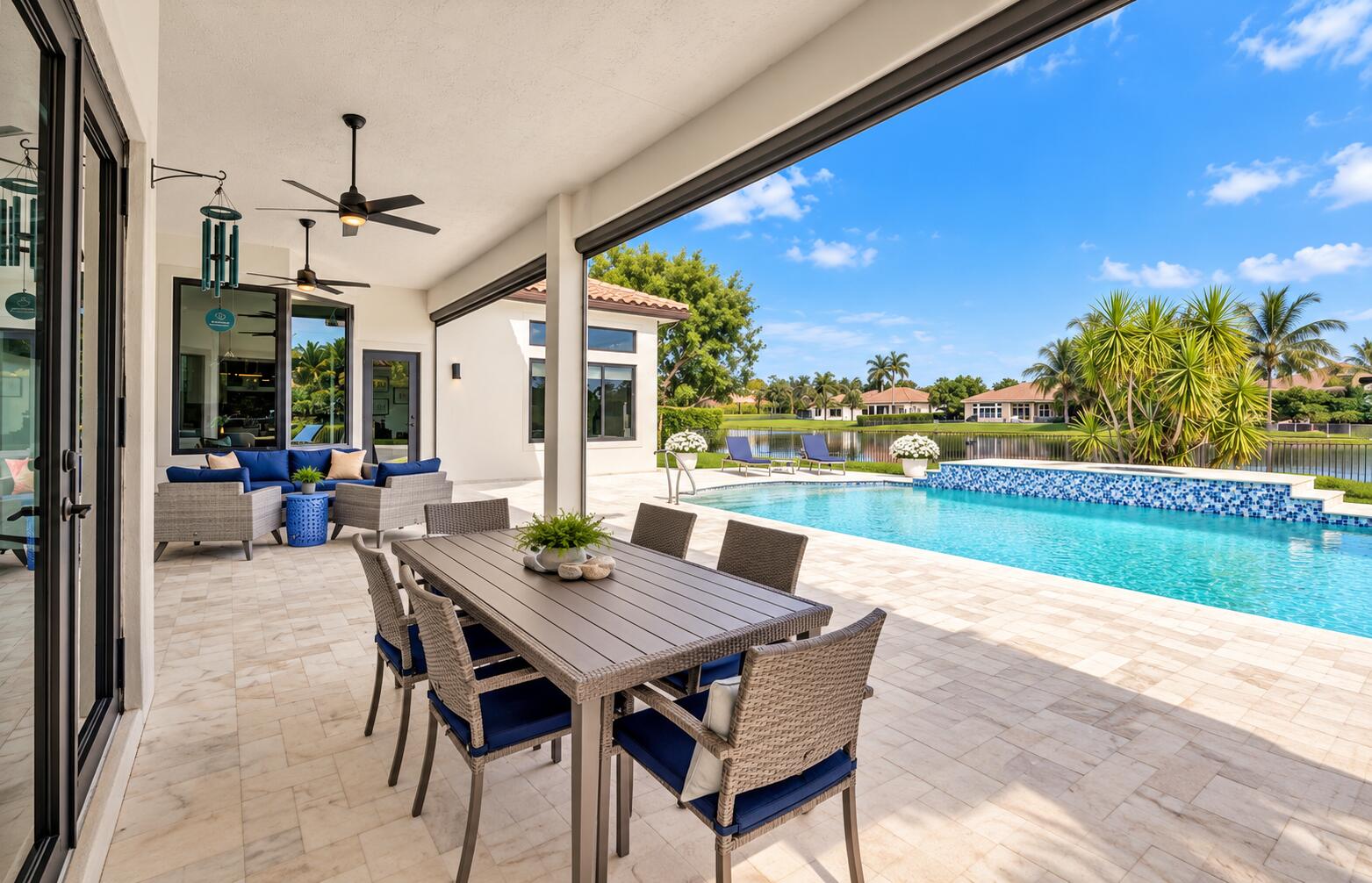 Shady covered patio