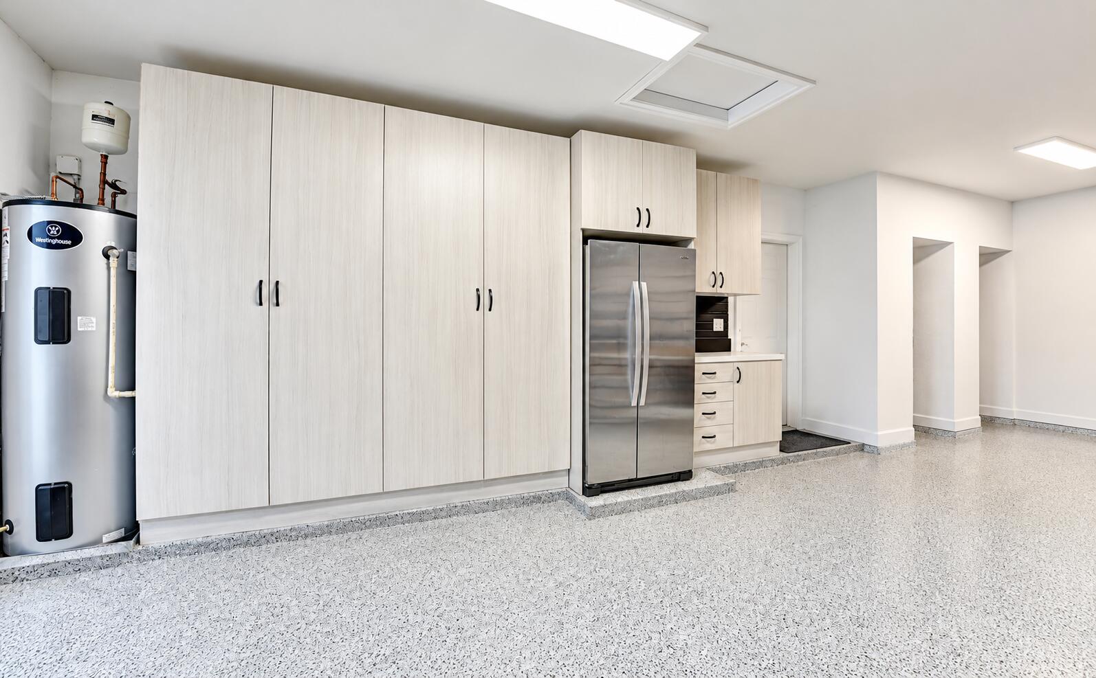 Garage....Super clean and organized with built-ins