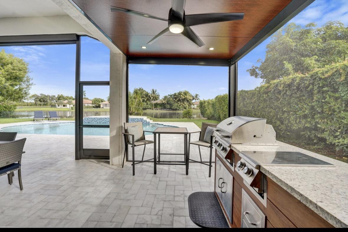 Gorgeous ceilings, recessed lighting, multiple fans, & full electric for that big screen TV.