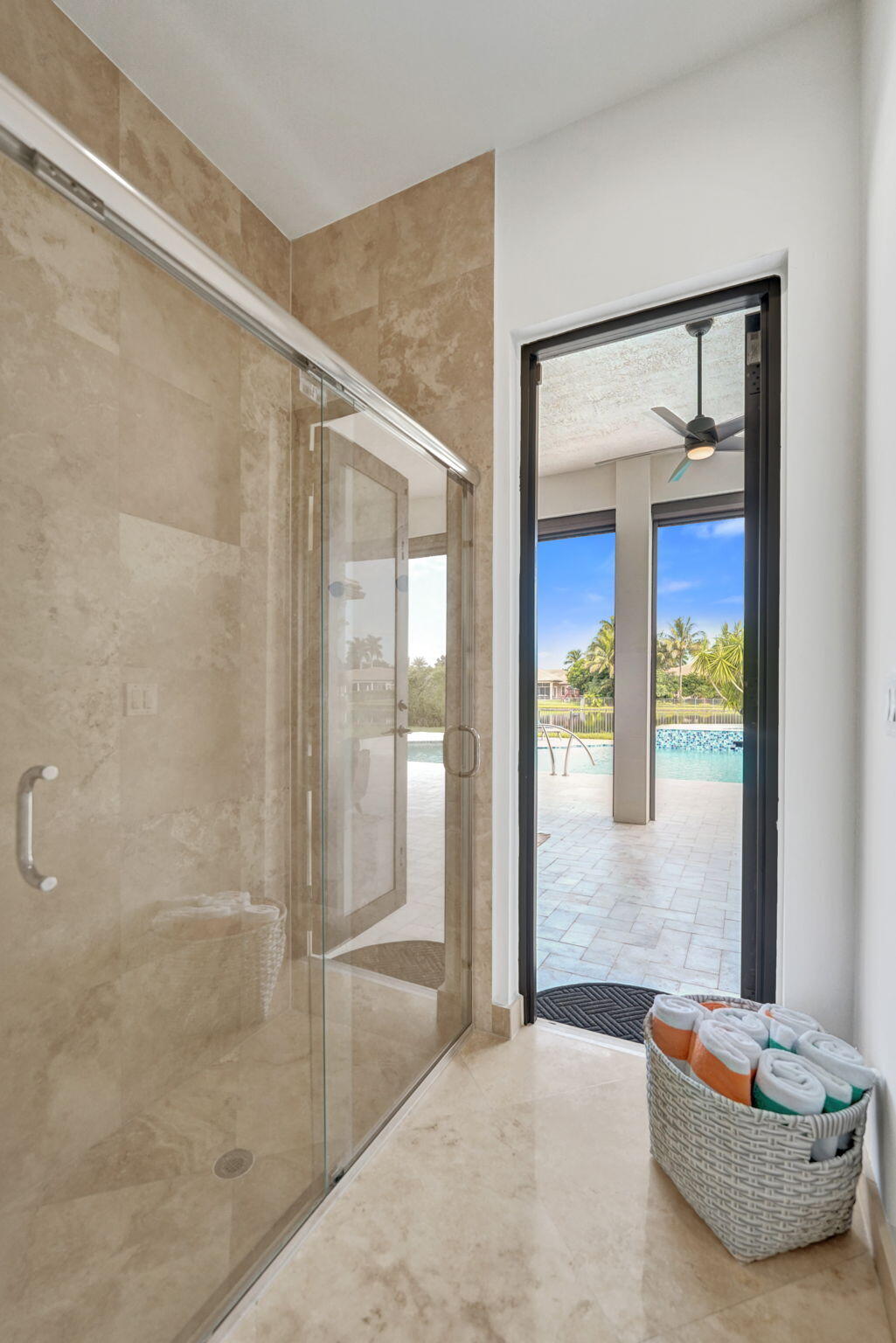 Updated shower in cabana bath