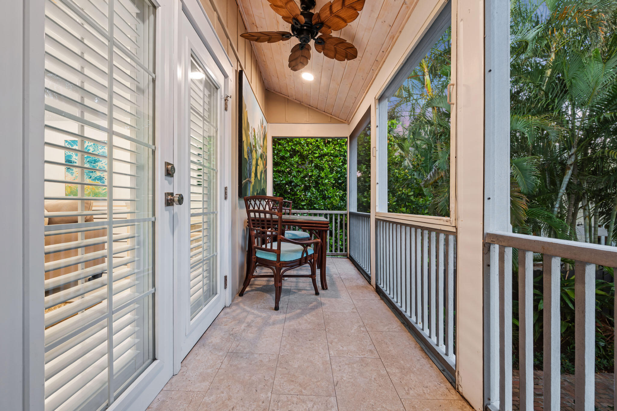 porch overlook pool and courtyard