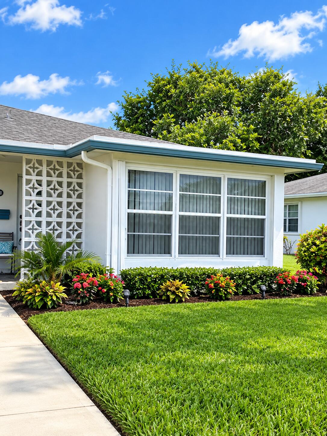 Ai enhanced front view or corner villa