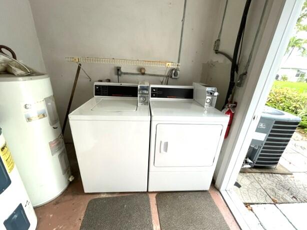 Shsred coin operated washer and dryer