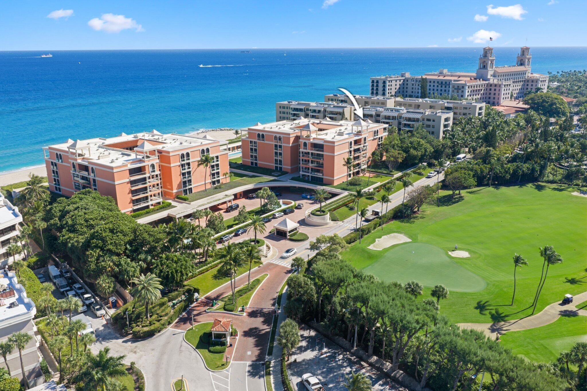 A coveted southeast corner unit on the grounds of The Breakers.