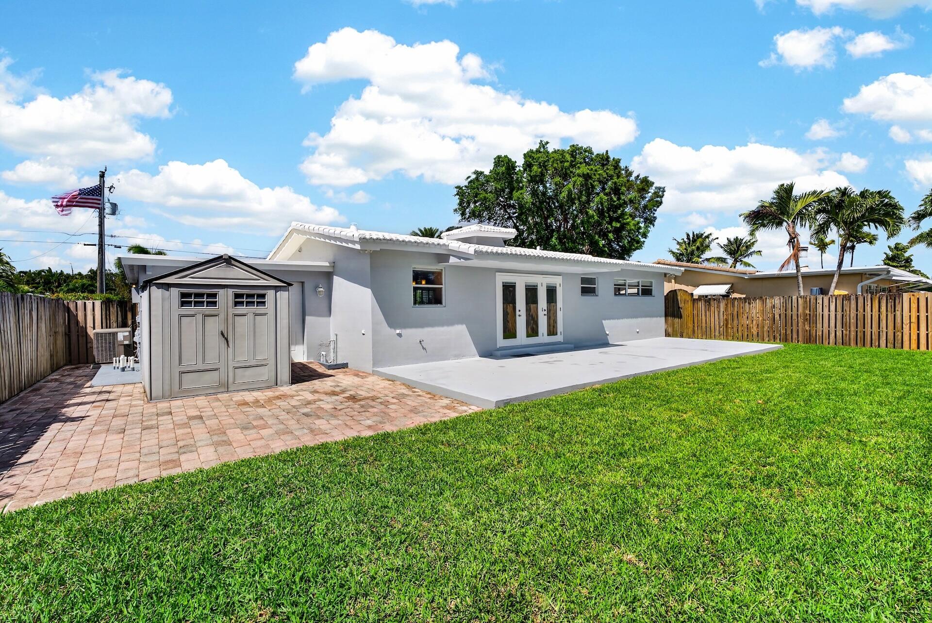 Backyard with Storage Shed